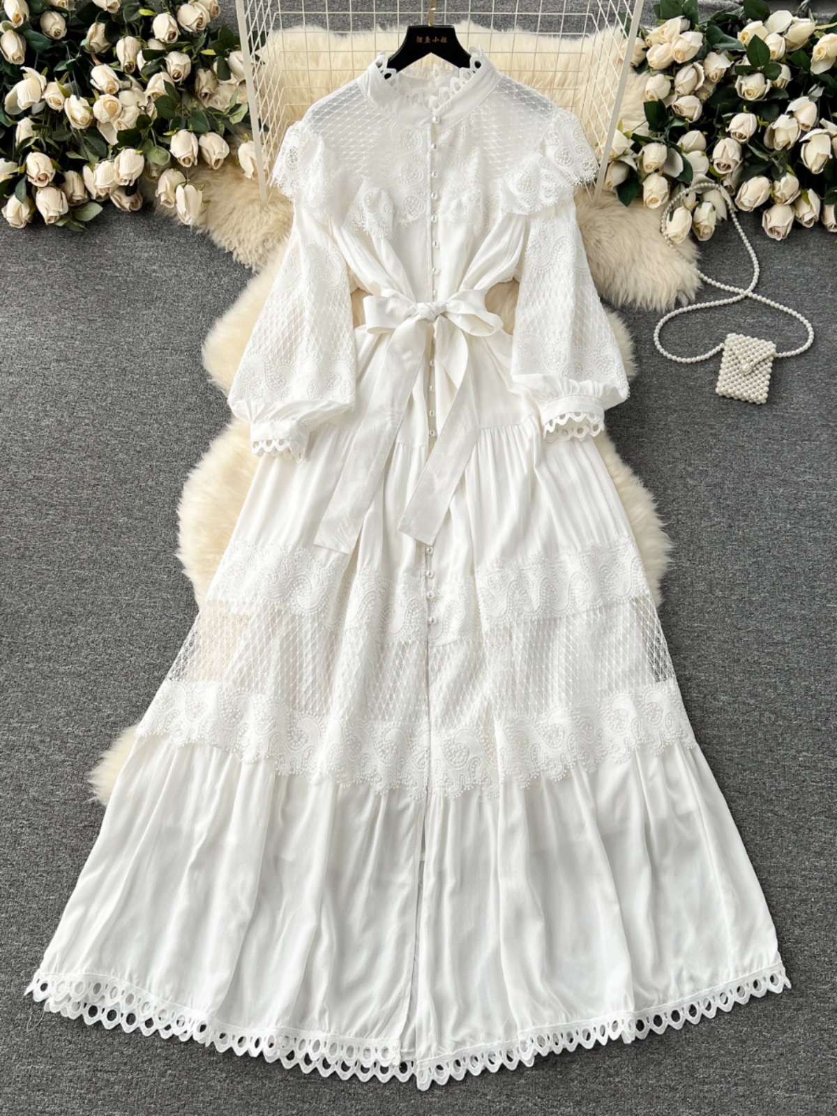 Pretty babe designer lace dress EVD192 image