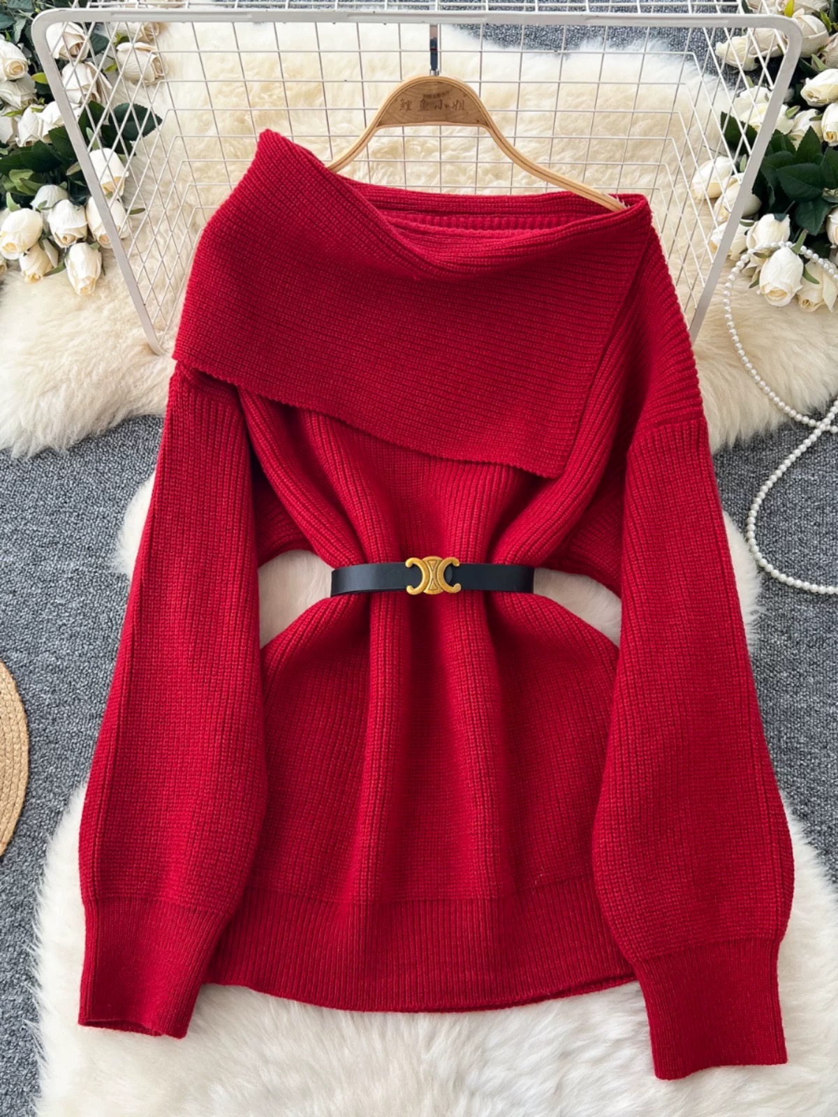 Sweetest love sweater & belt  KS135