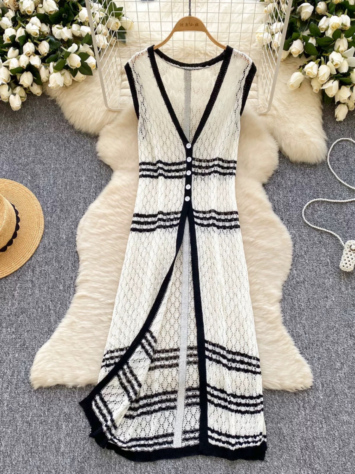 All caught up knitted kimono KM133 image