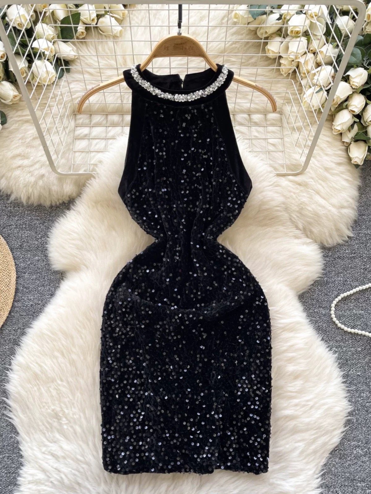 Take me on a vacay sequin dress FBC447 image