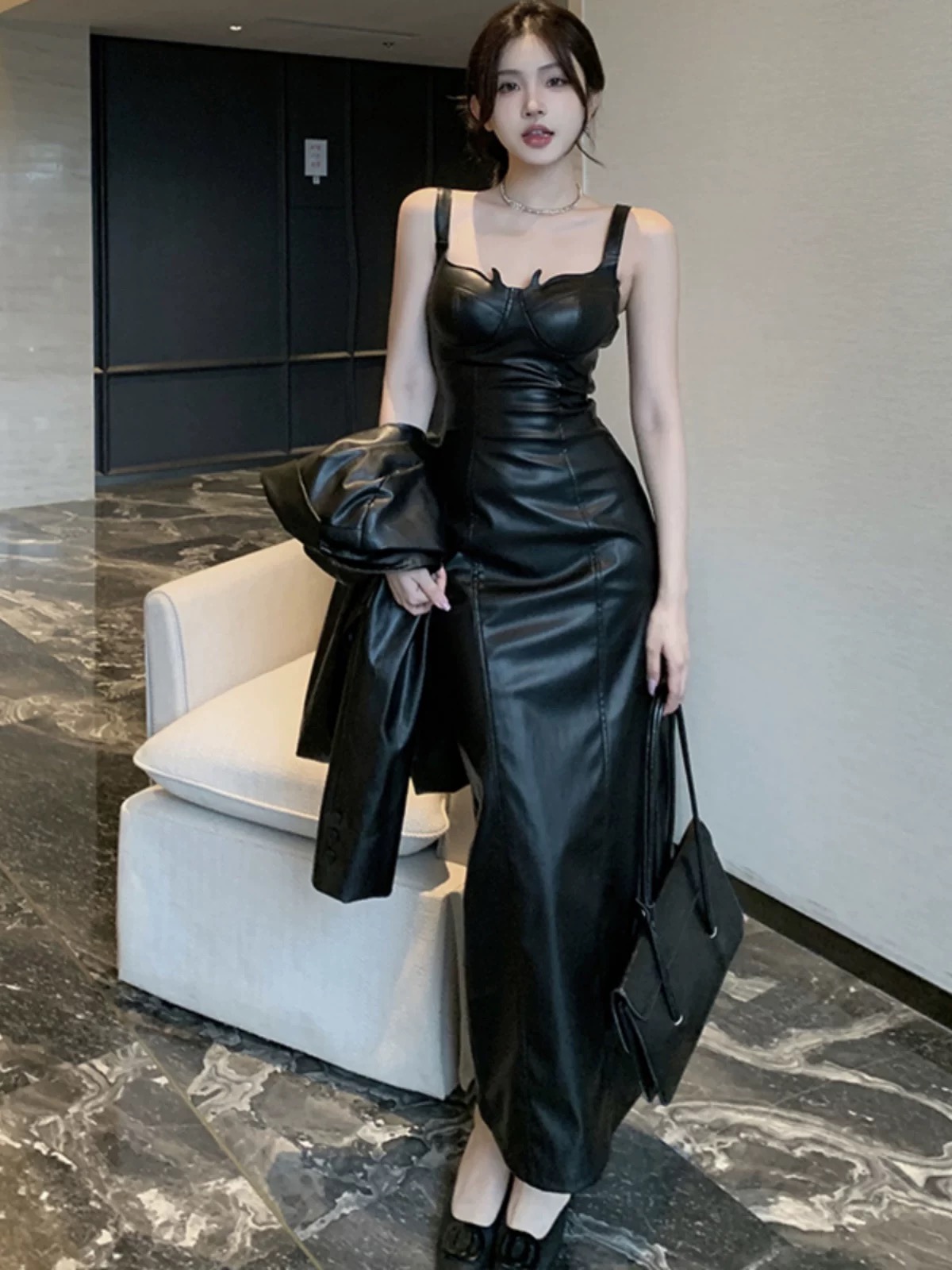 Out of the ordinary leather dress CBC1360 image