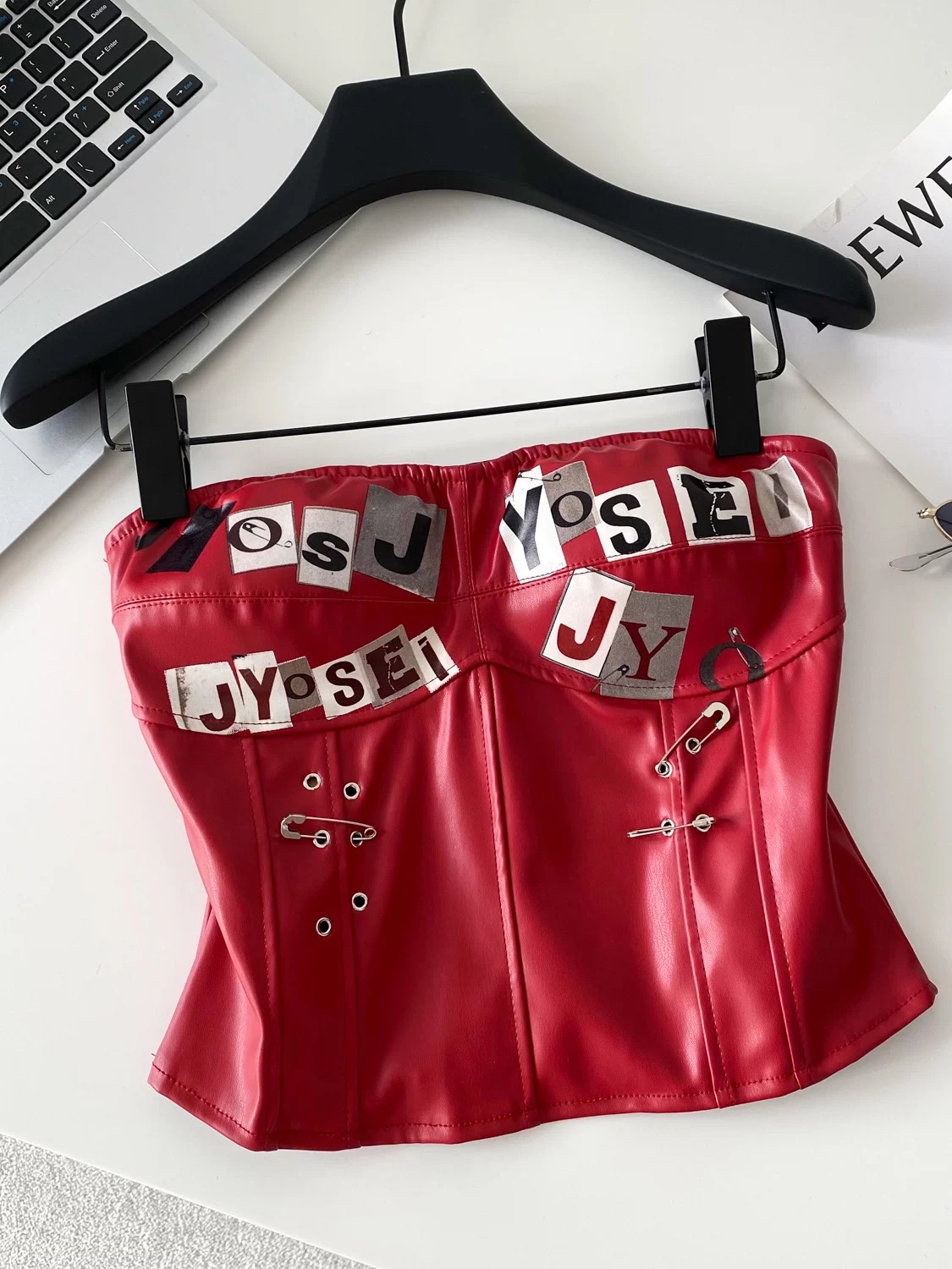 Natasha leather top CTO707