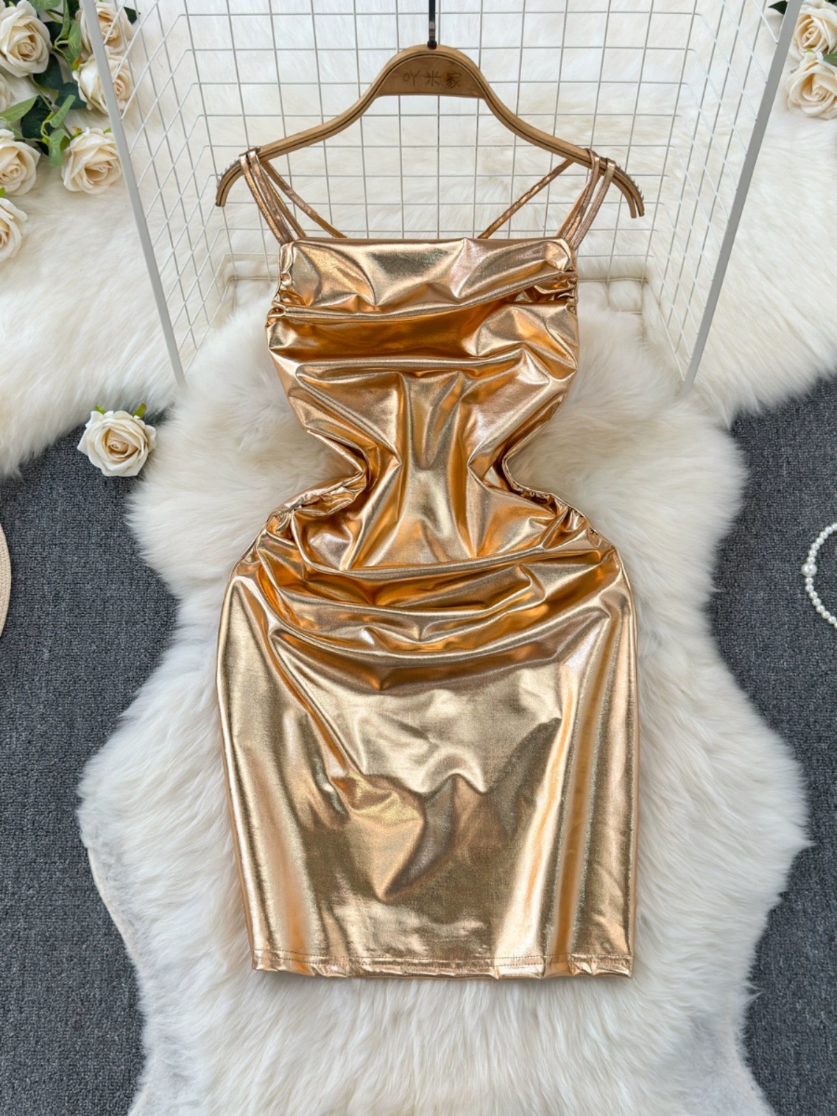 Not my time metallic dress CBC891 image