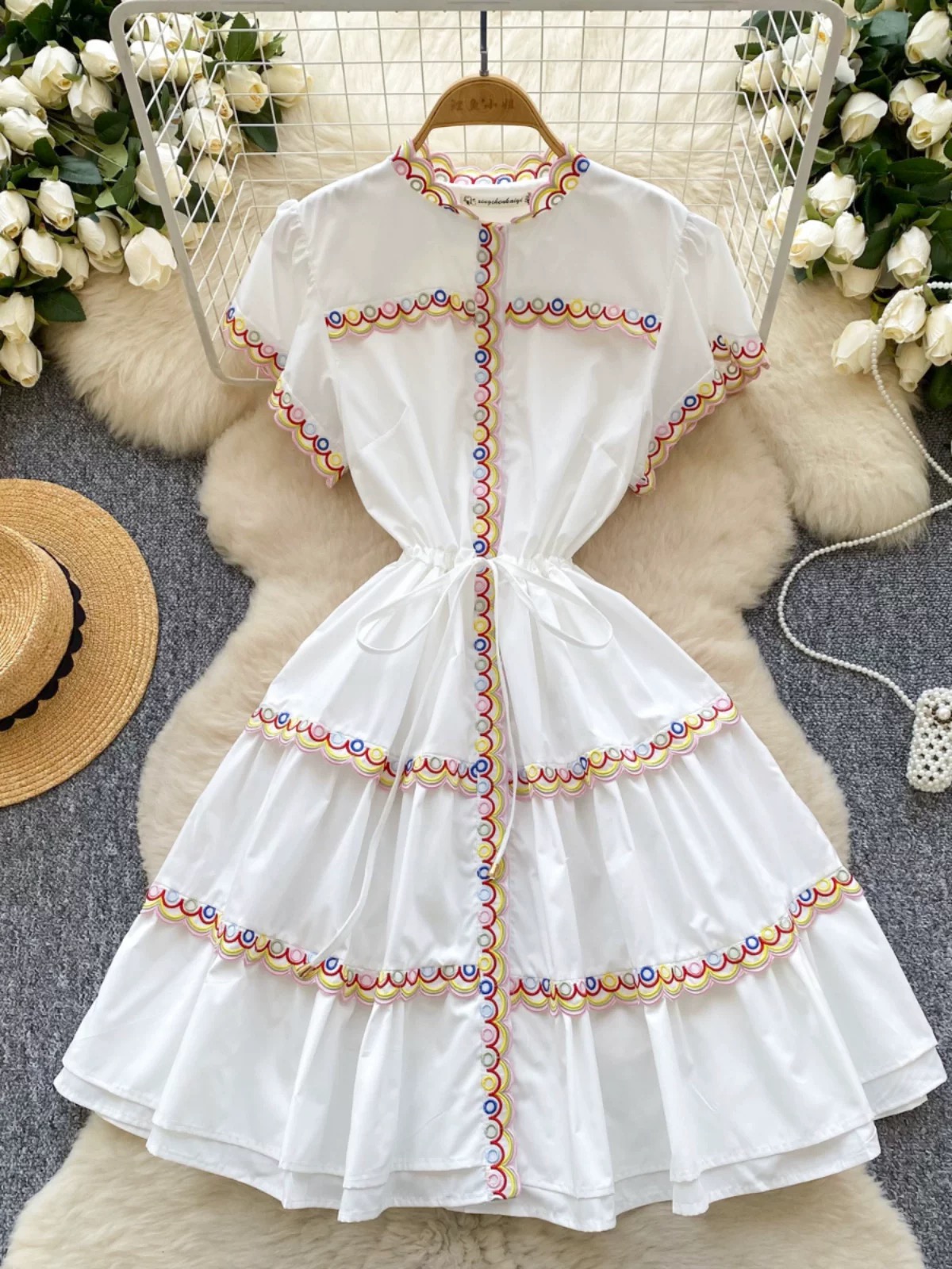 Casual feelings embroidery dress CD2078 image