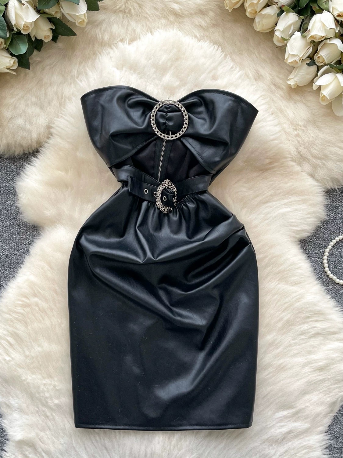 Singer babe leather dress CBC1334