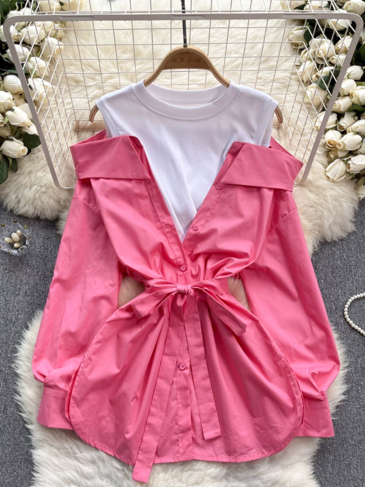 Flowers and diamonds shirt SH119