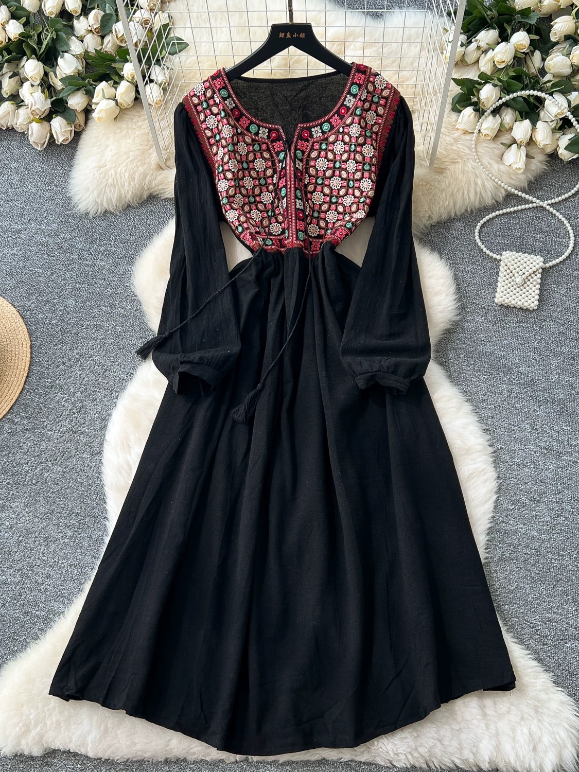Luxury views embroidery dress CD1842 image