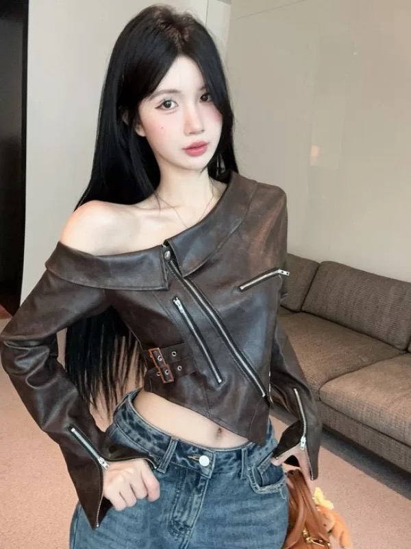Toggled in love leather top CTO583 image