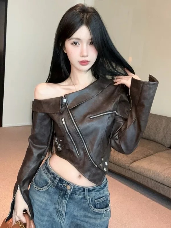 Toggled in love leather top CTO583 image
