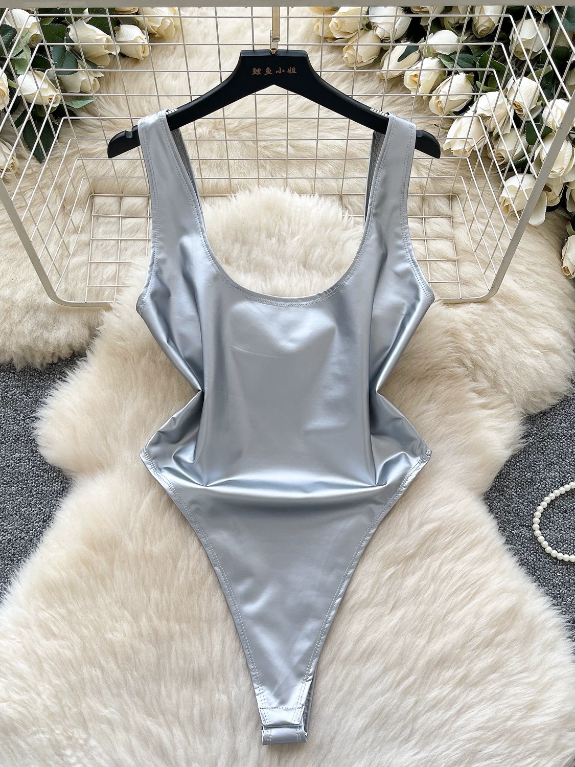 Unravel me metallic bodysuit BS122