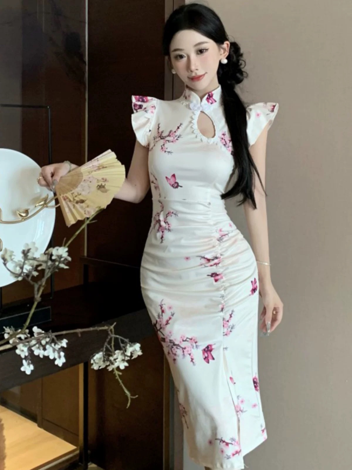 Petite don’t cross me qipao dress Q216
