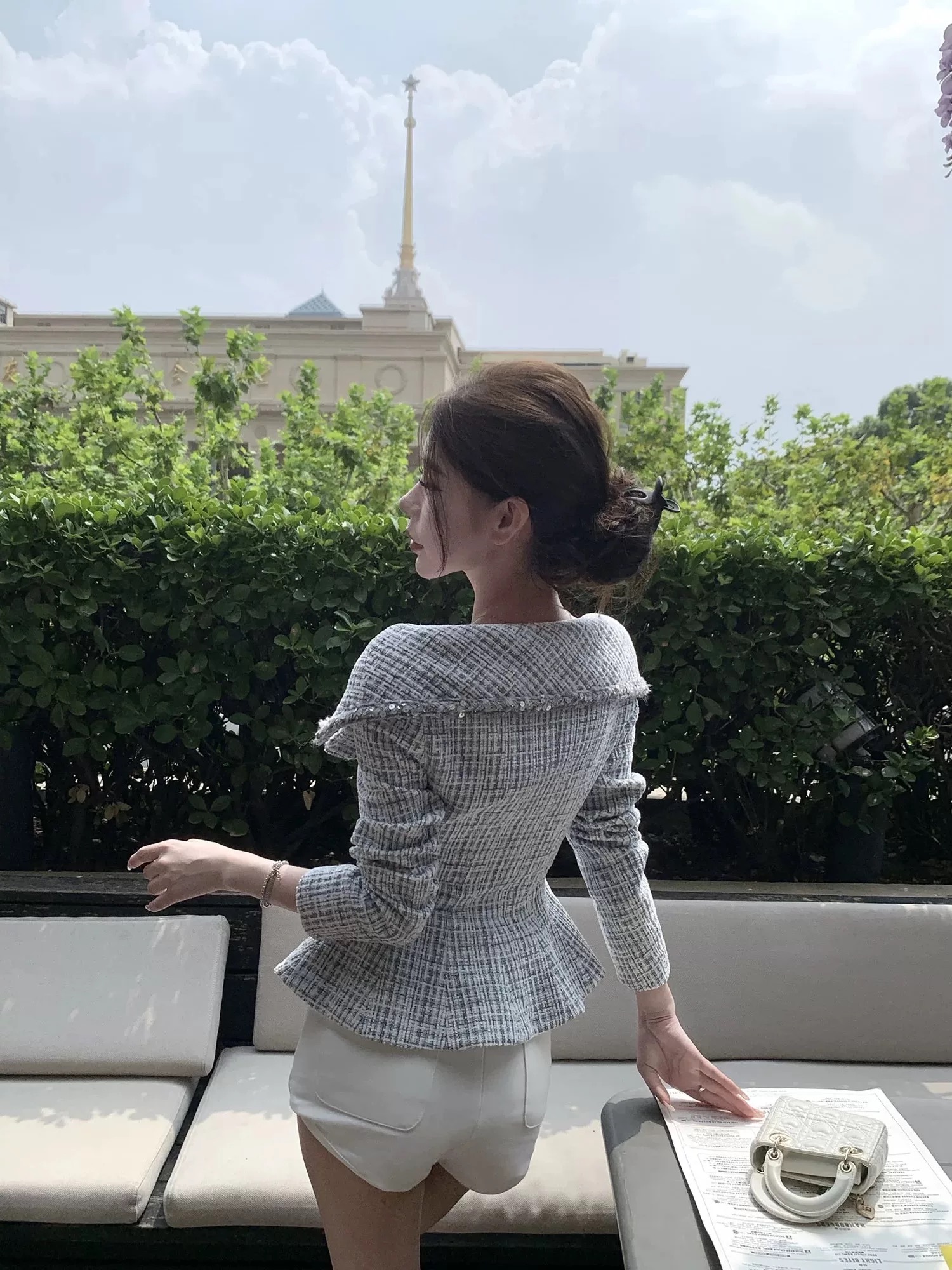 Keep it chic tweed top FTO310 images