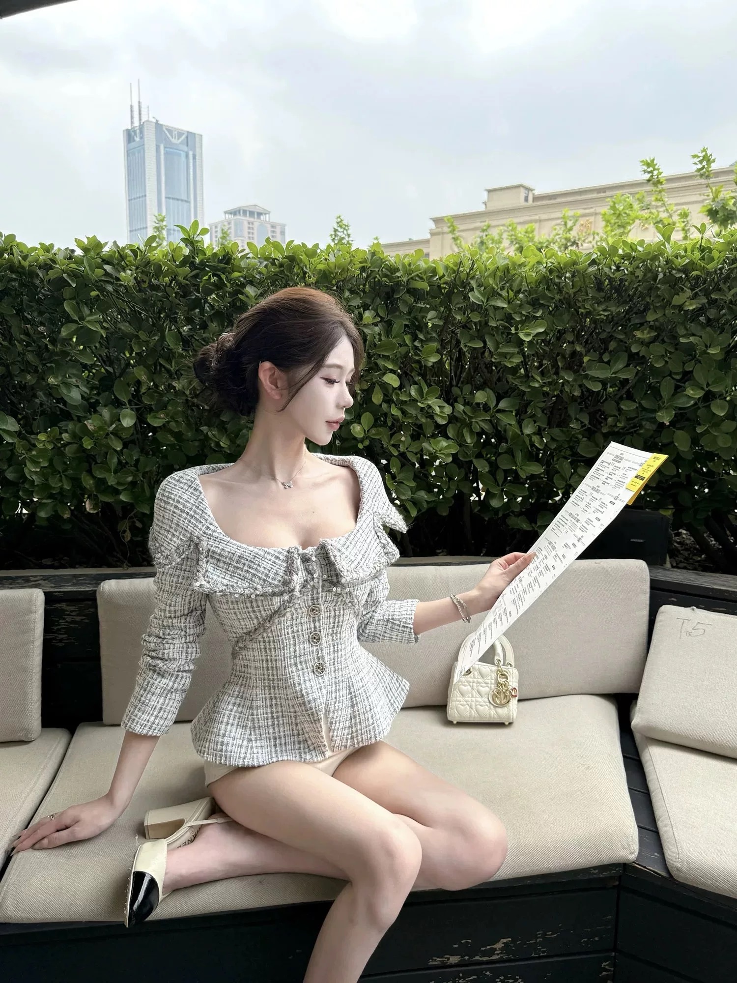 Keep it chic tweed top FTO310 images