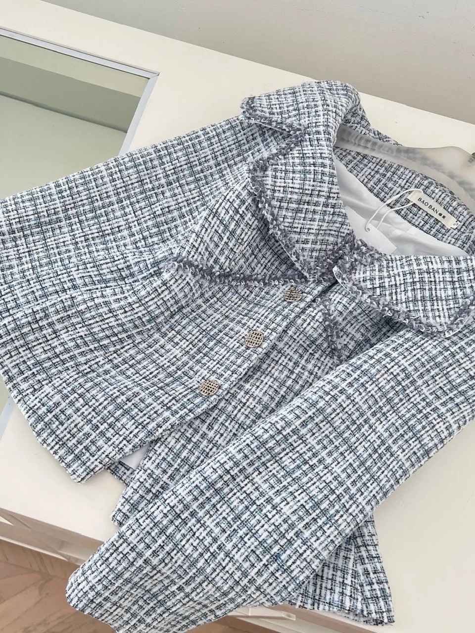 Keep it chic tweed top FTO310 images