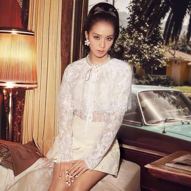 Diamonds are my best friend lace top FTO291 image