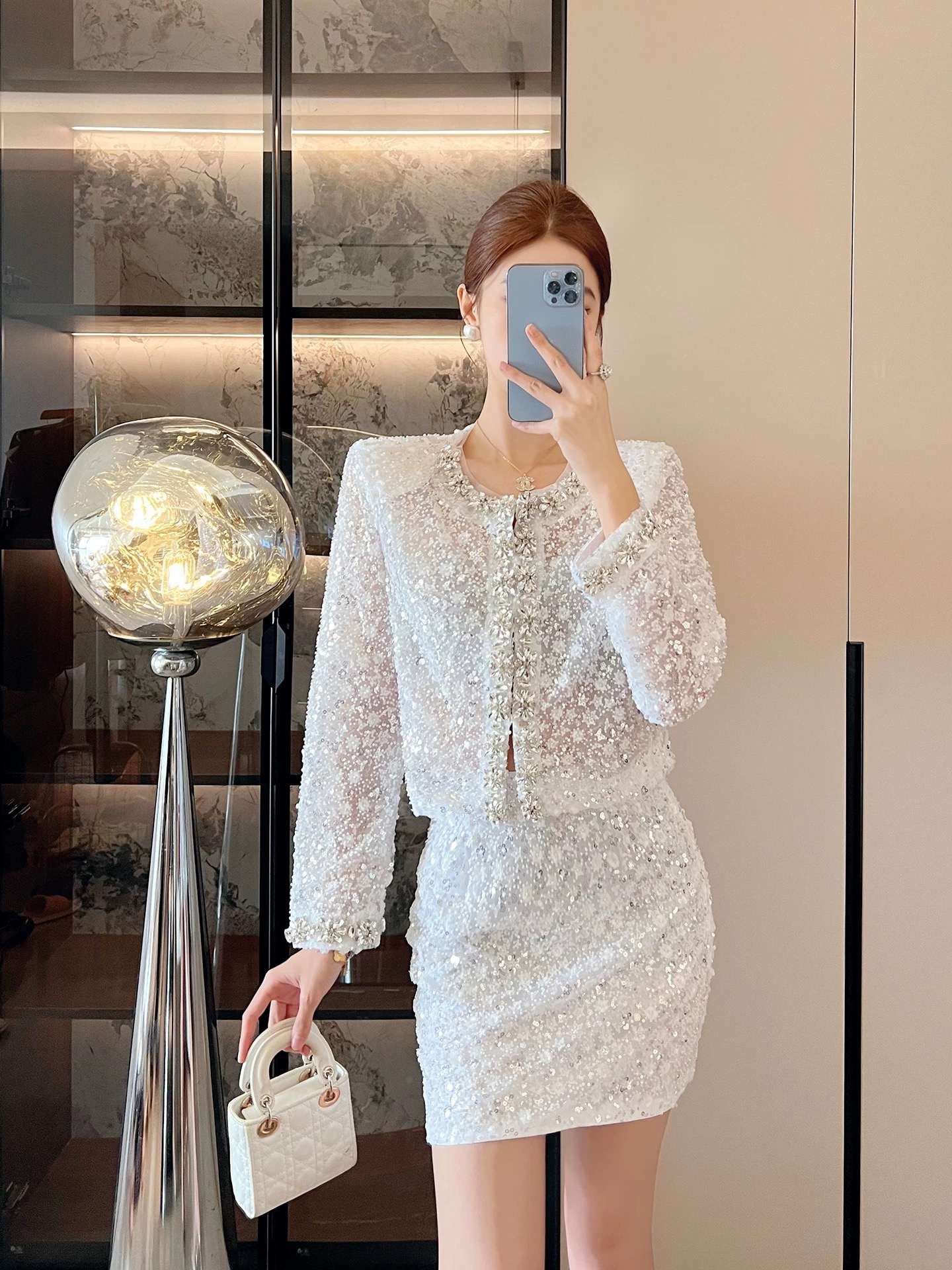 A night in Venice sequin embellished top FTO273