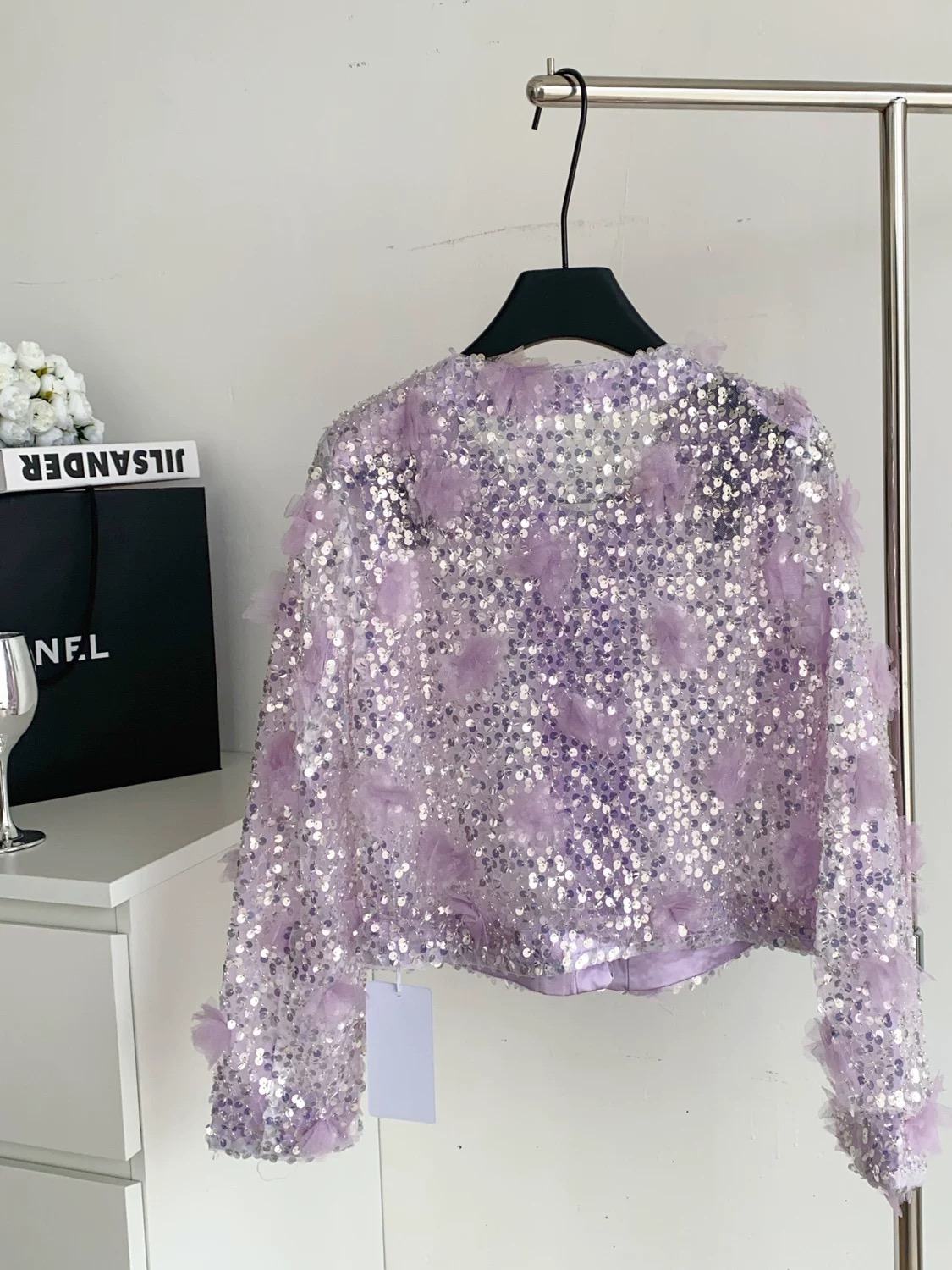Call out embellished sequin top FTO260 images