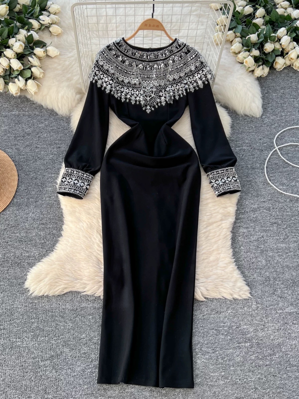 Rebel hearts embellished dress FD1452 image