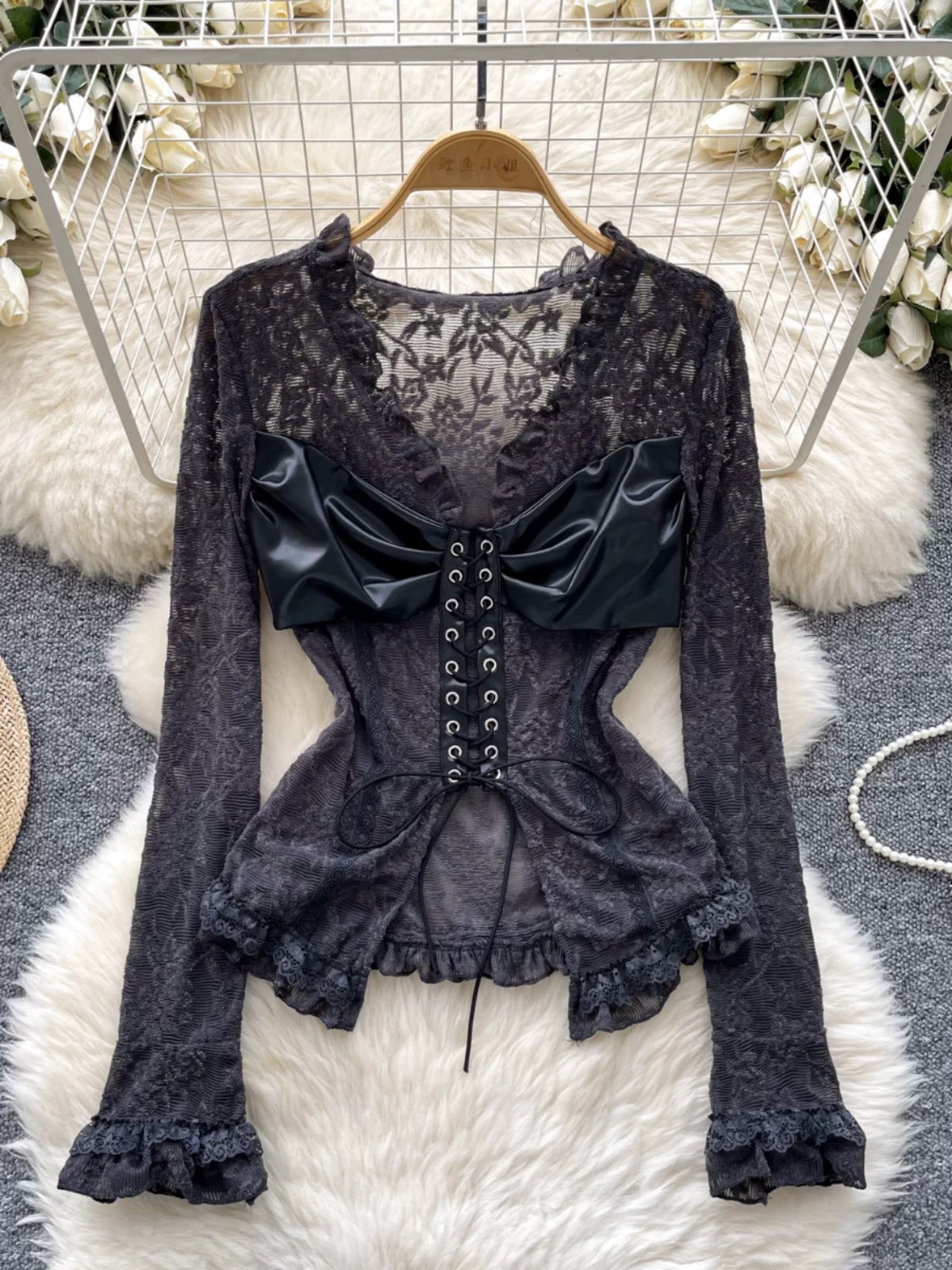 Love you everyday lace top CTO691 image