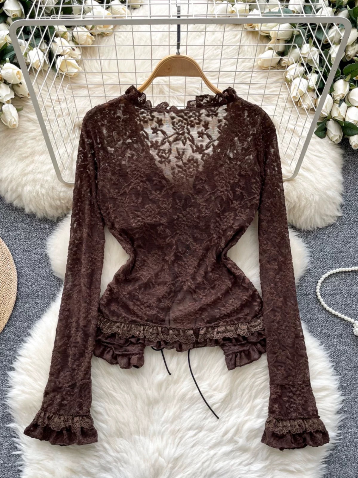 Love you everyday lace top CTO691 image