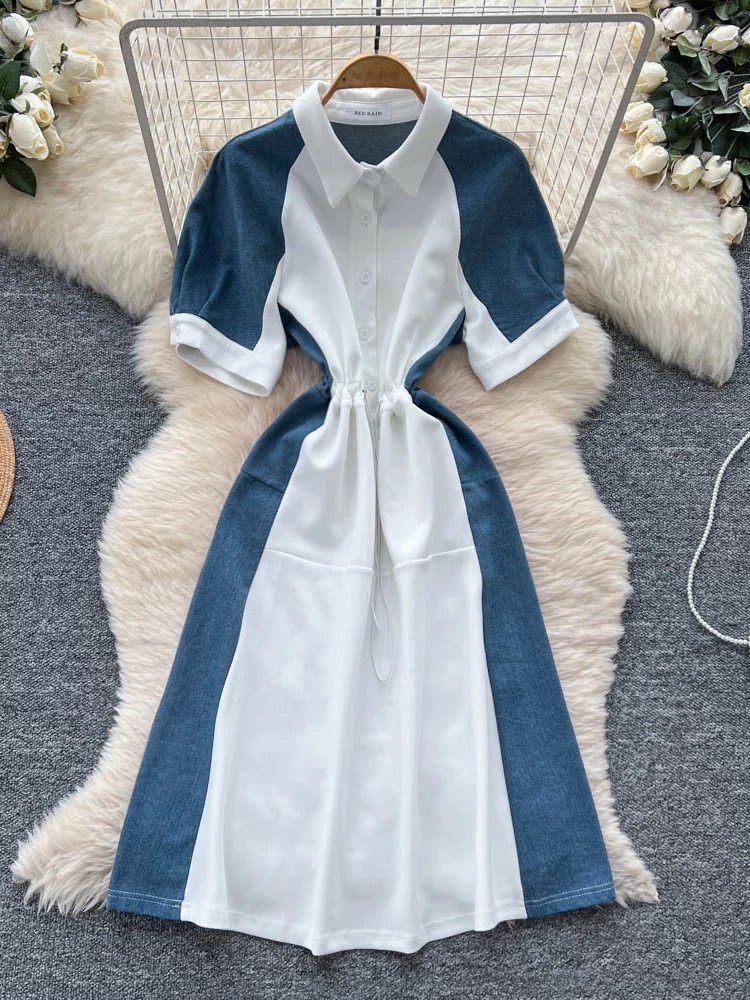 Vibe with me denim dress DD116 image