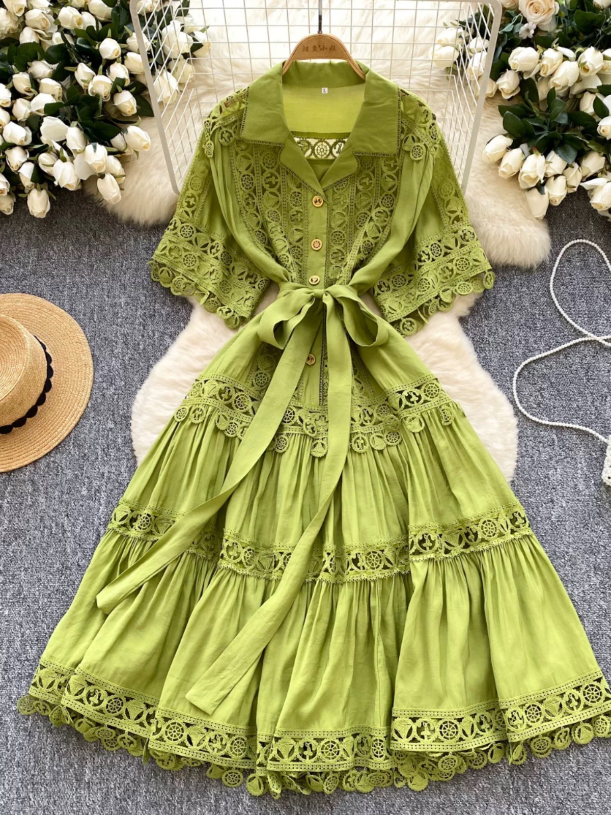 Petunia high quality lace stitched dress CD2231 image