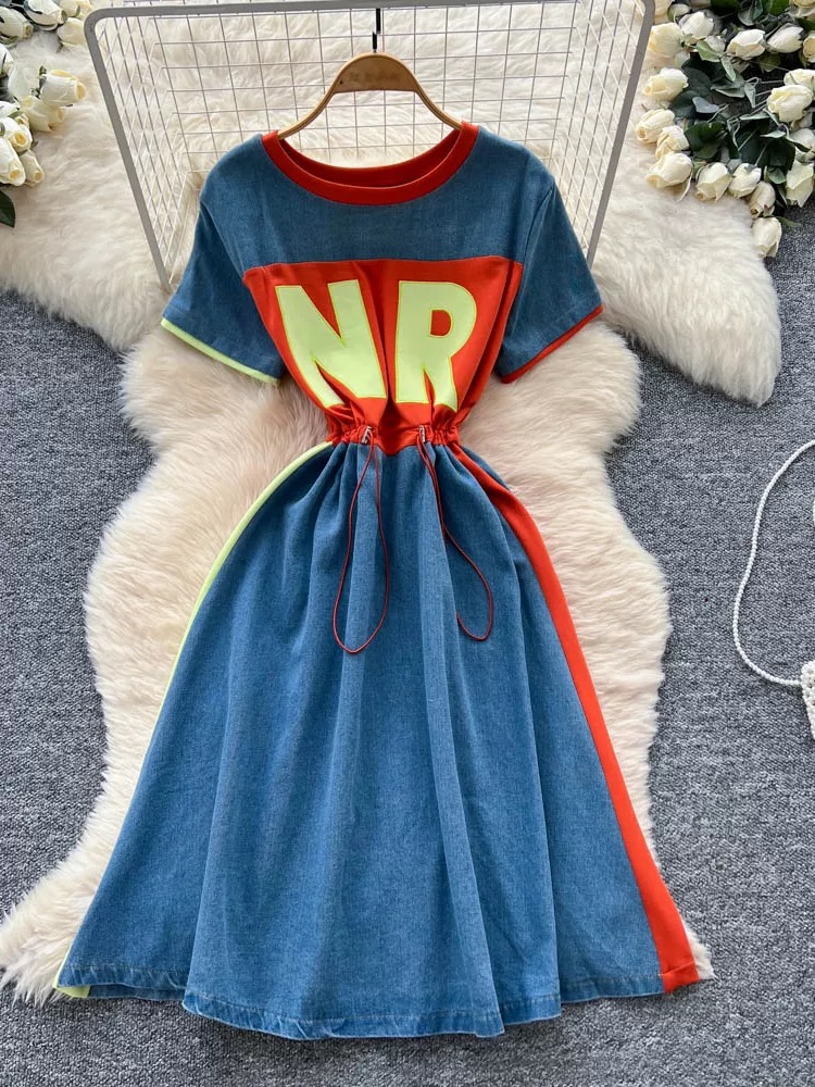 Wine and dine denim dress DD117 image