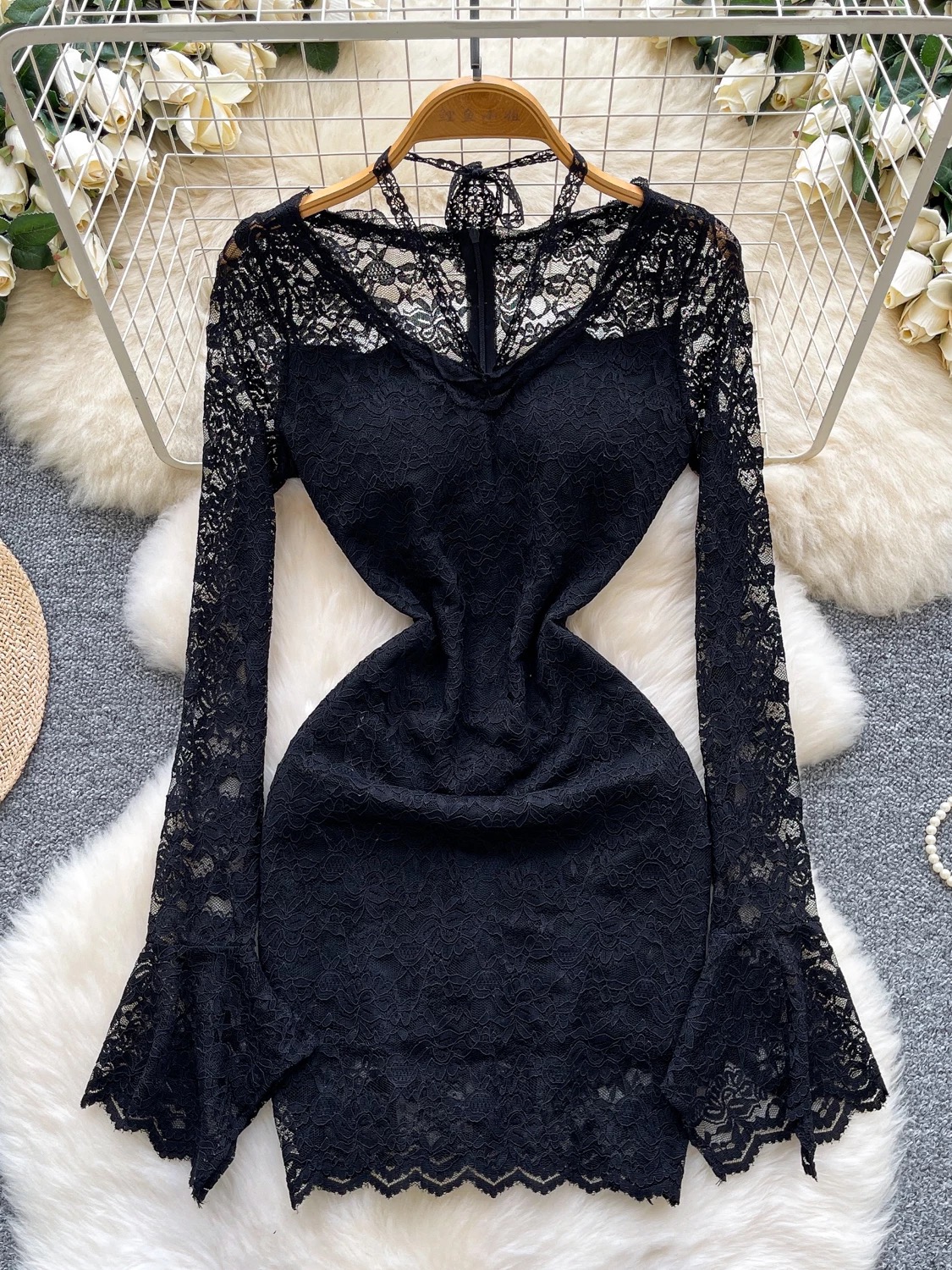 Star gazing lace dress CBC1393 image