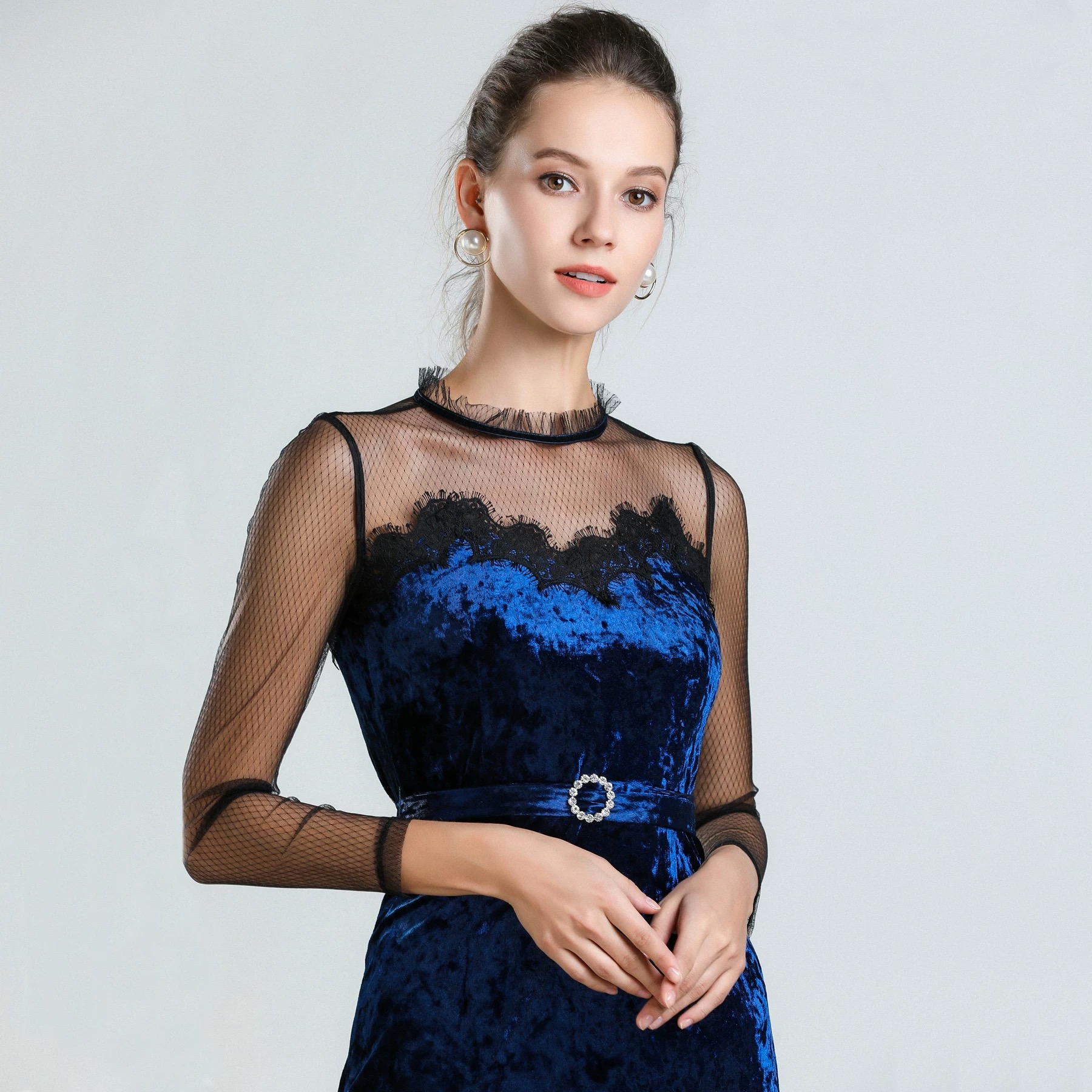 In control velvet dress FD1159 image