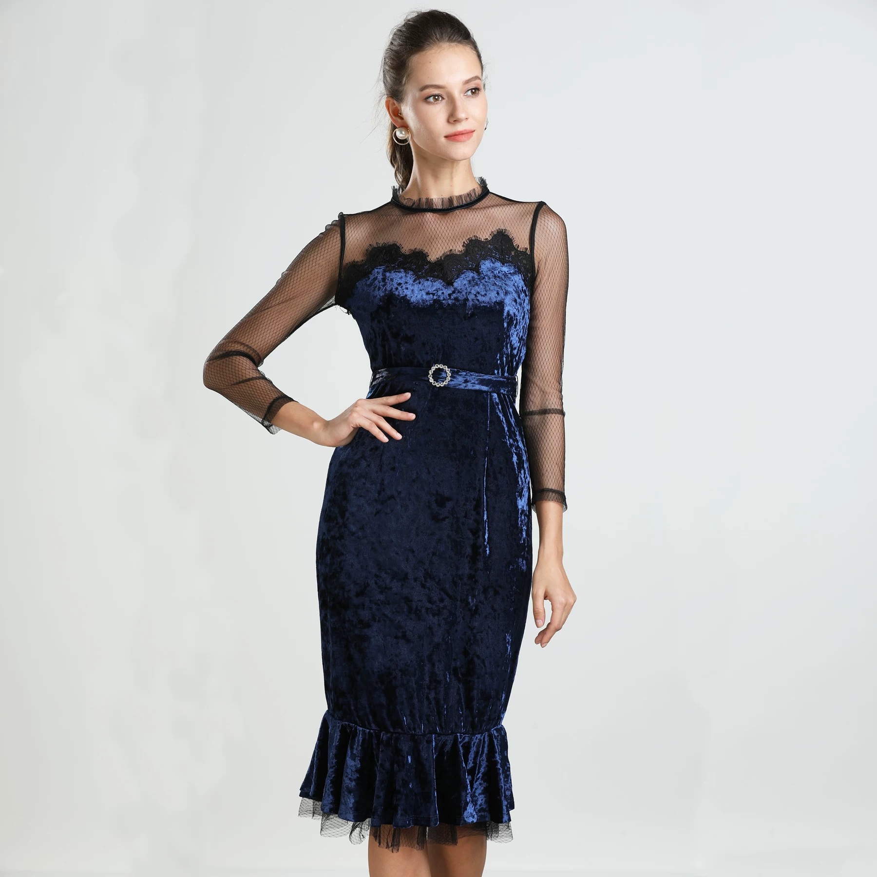 In control velvet dress FD1159 image