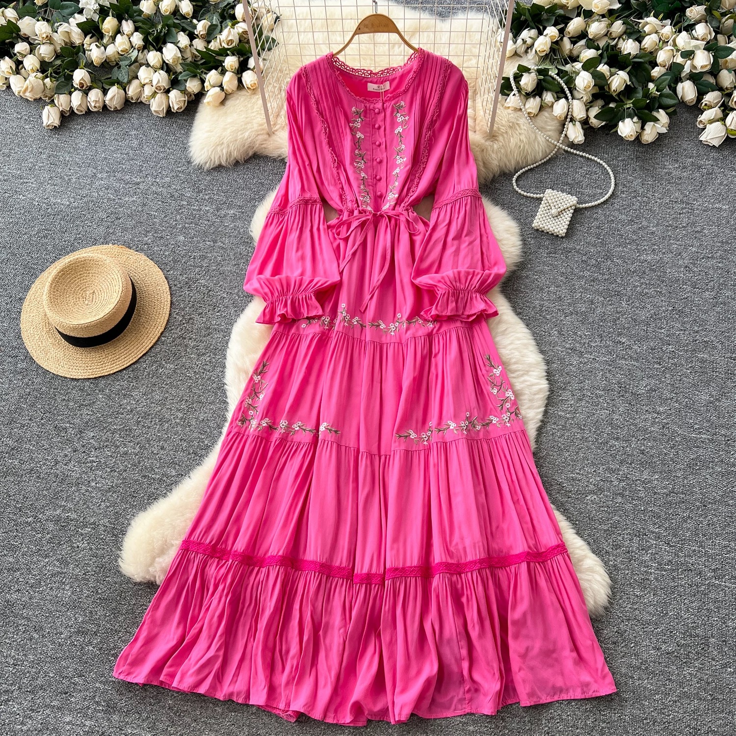 In a vacay mood print dress CD452 image