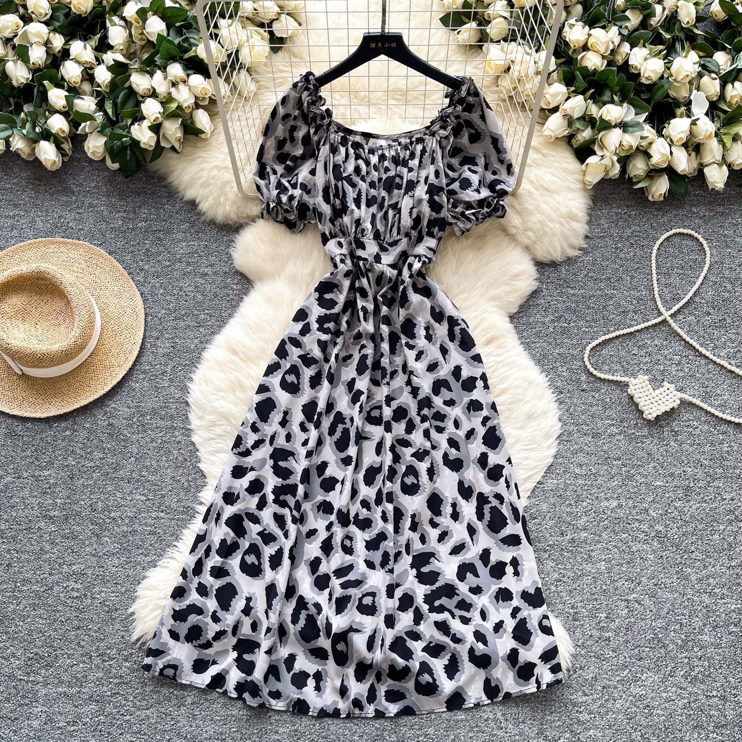 Bound to me print dress CD455 image