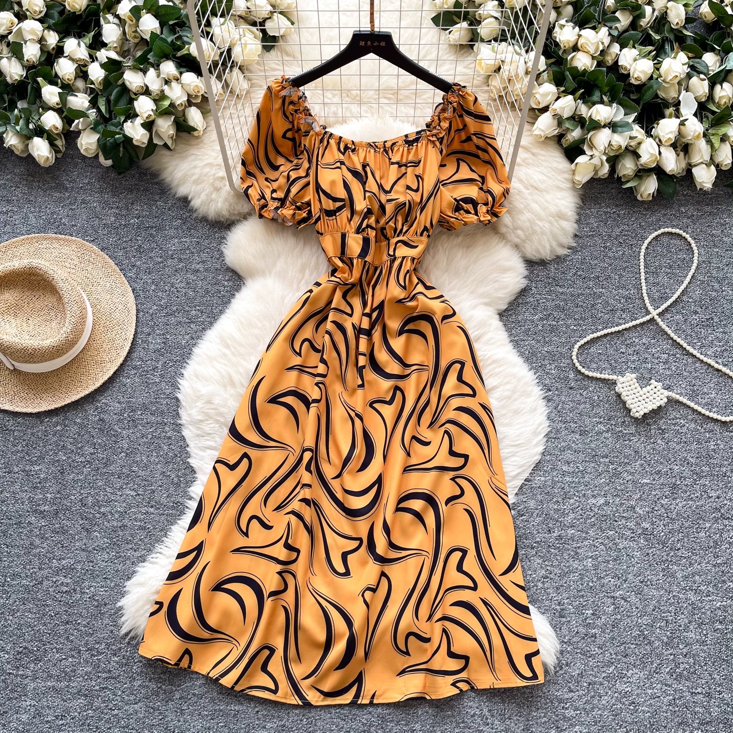 Bound to me print dress CD455 image