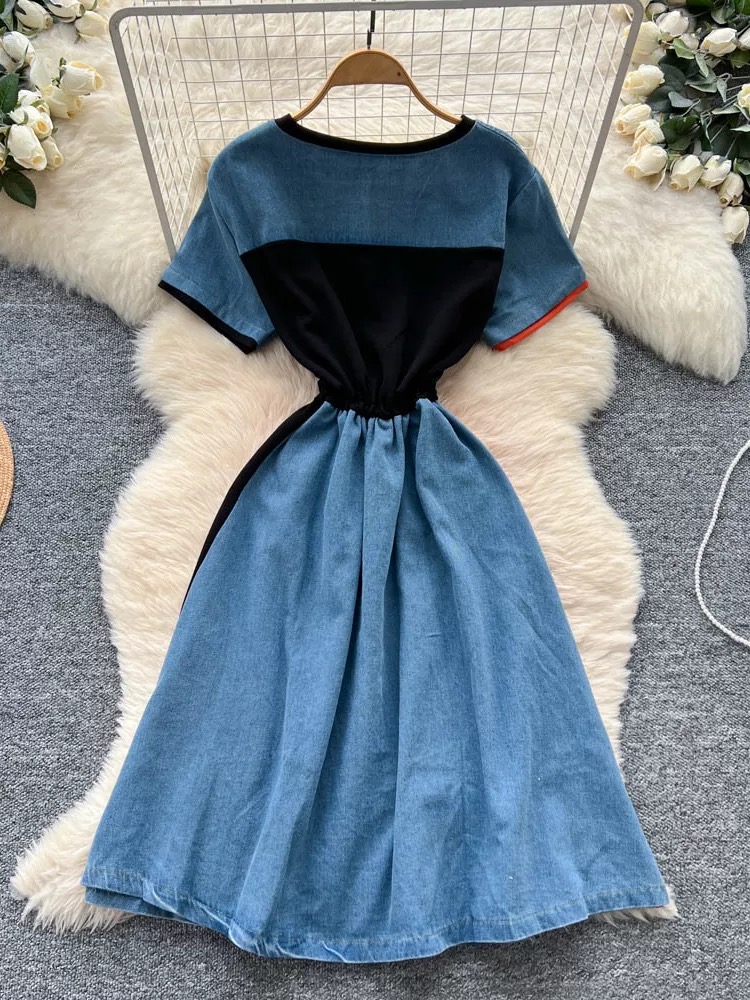 Wine and dine denim dress DD117 image