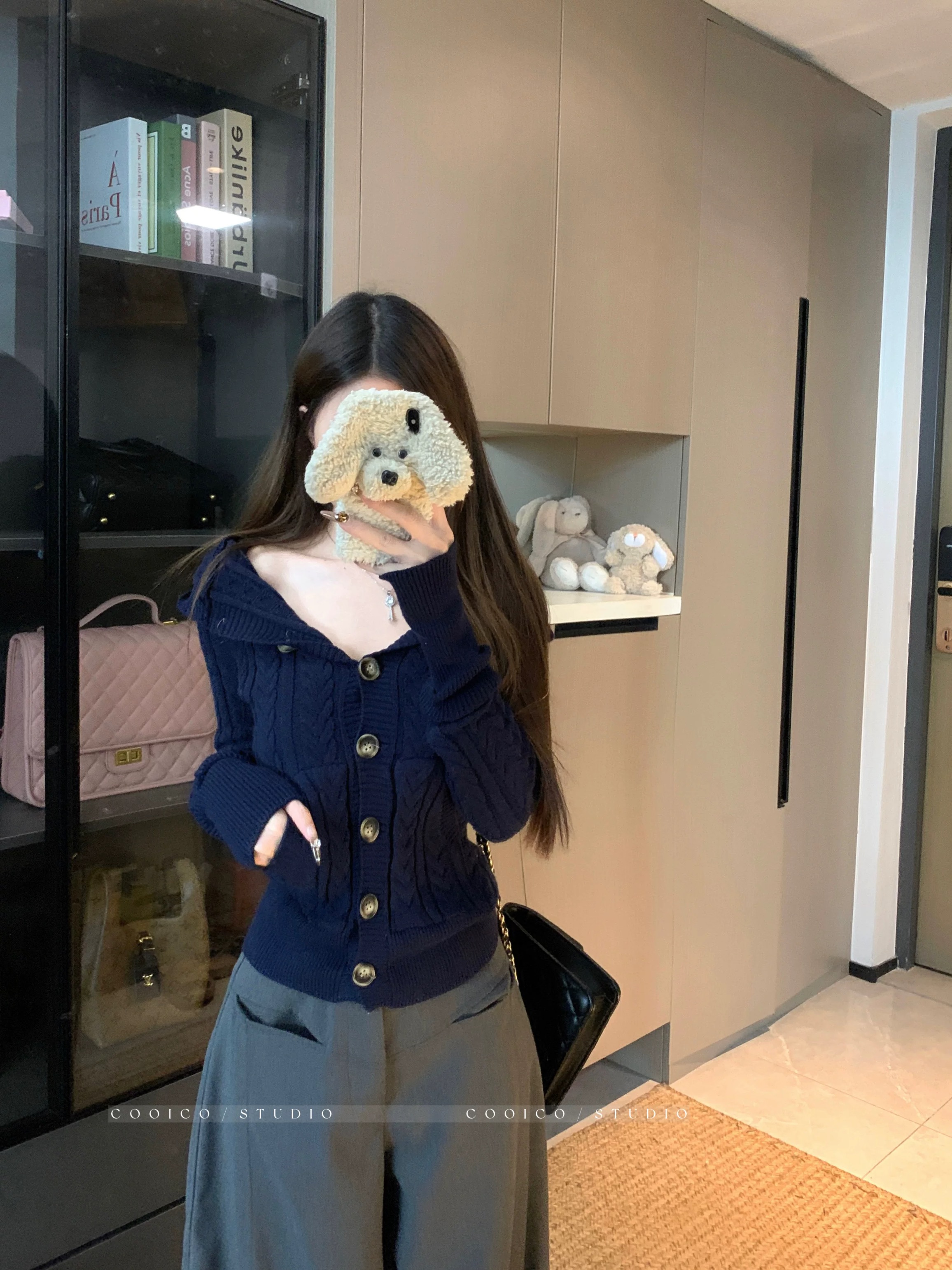 Wool babe hoodie top KTO239 images