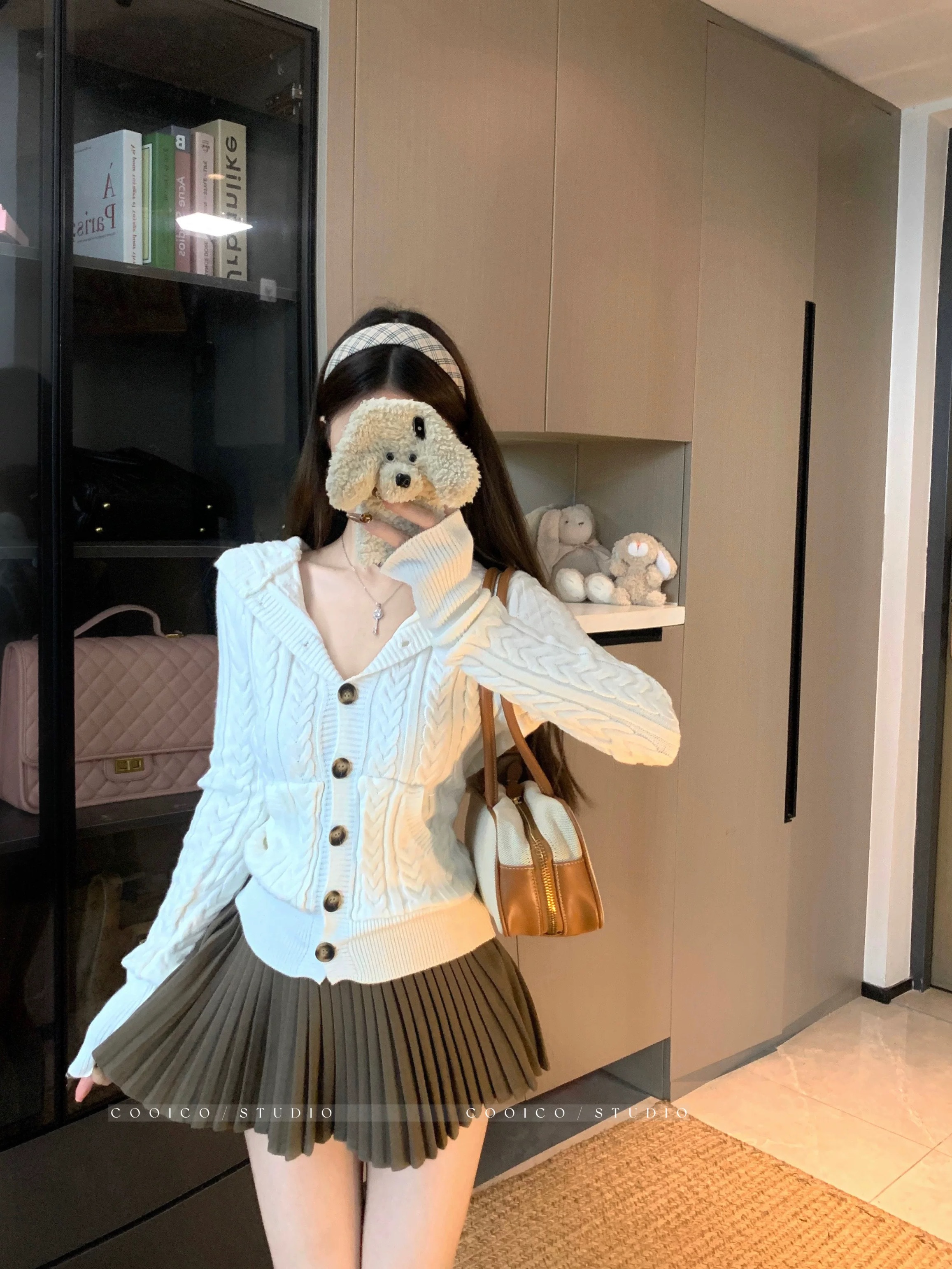 Wool babe hoodie top KTO239 images