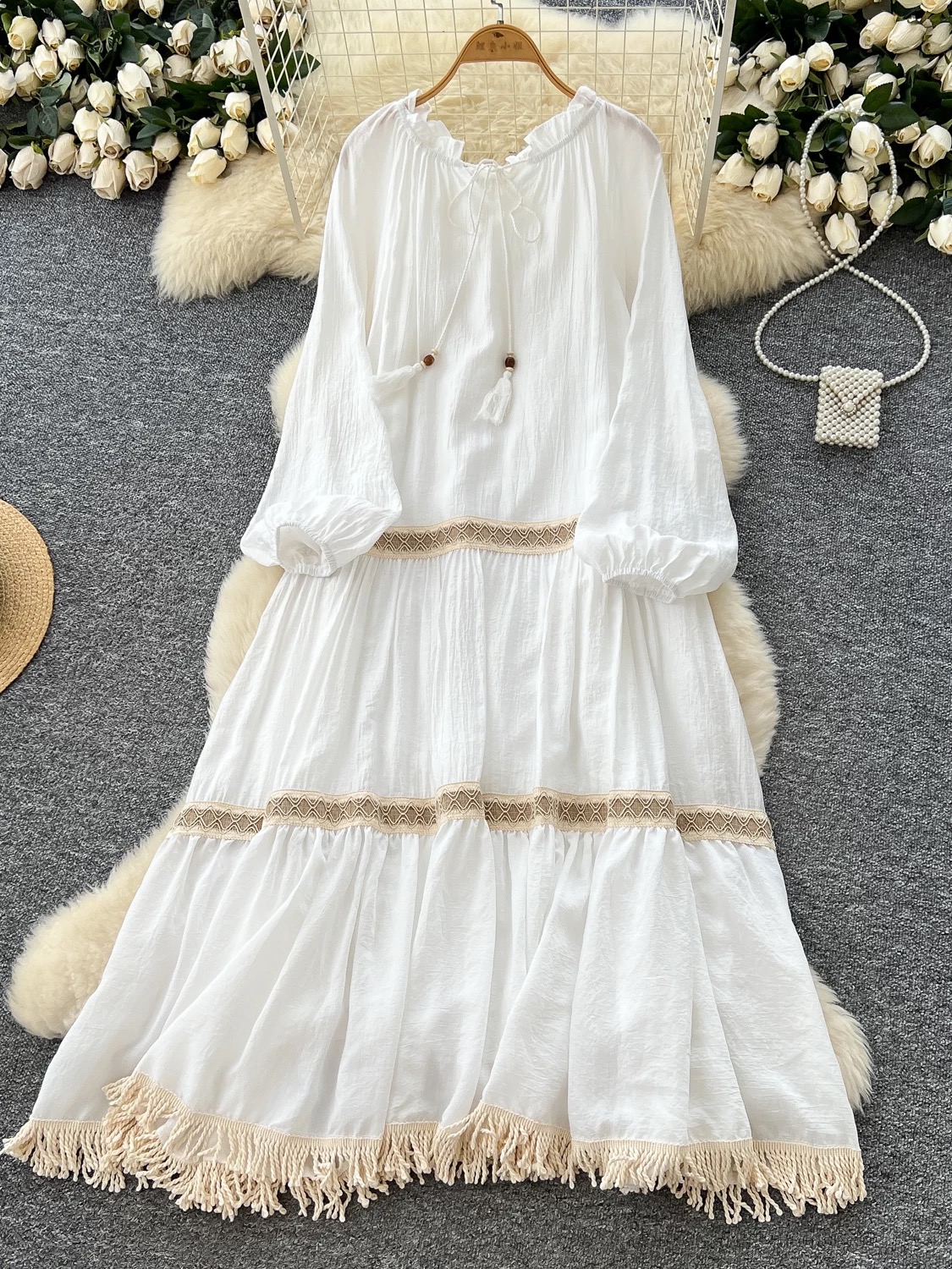 Winter doll tassel dress CD822 image