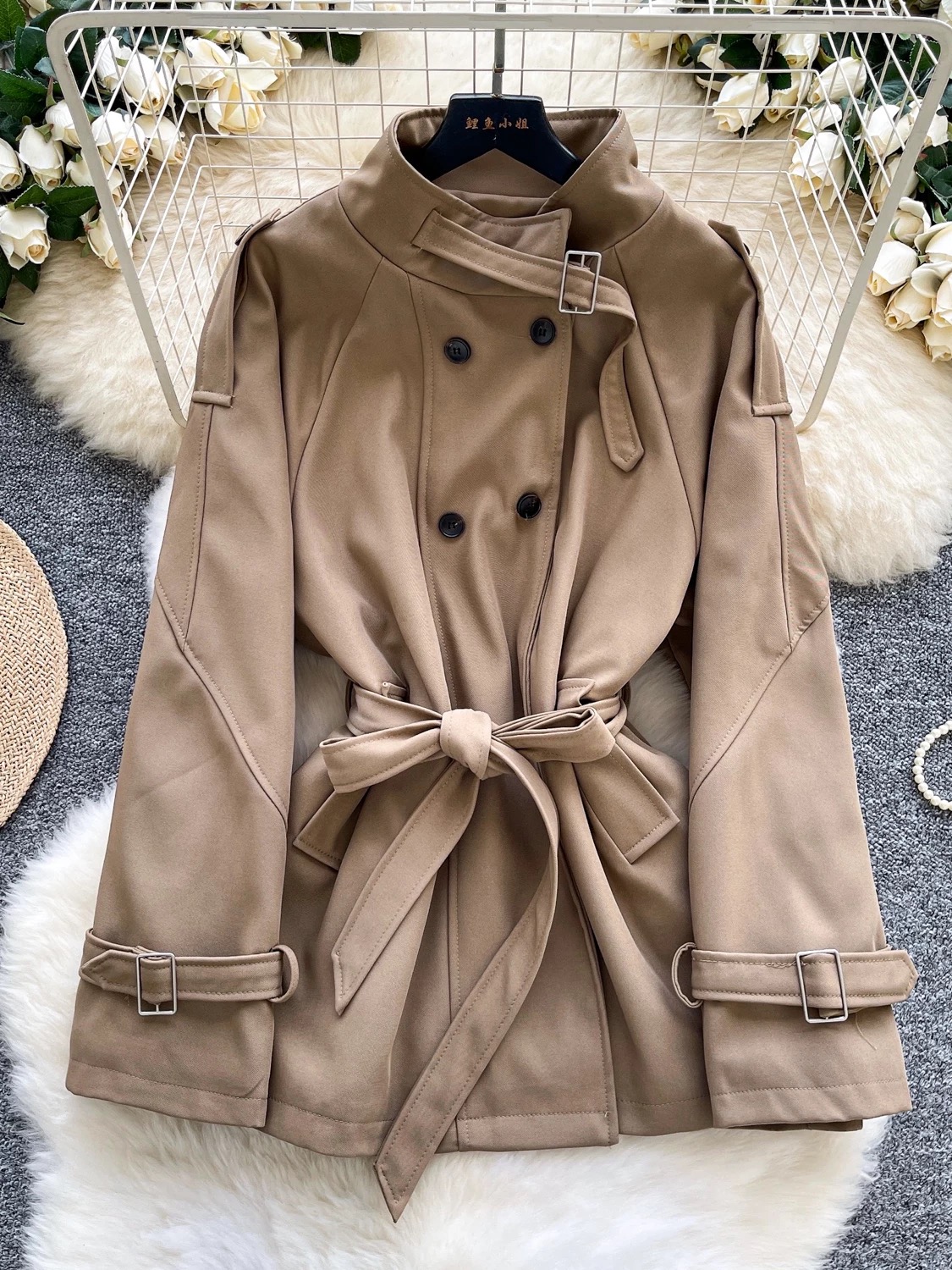 With love trench coat COA154 image
