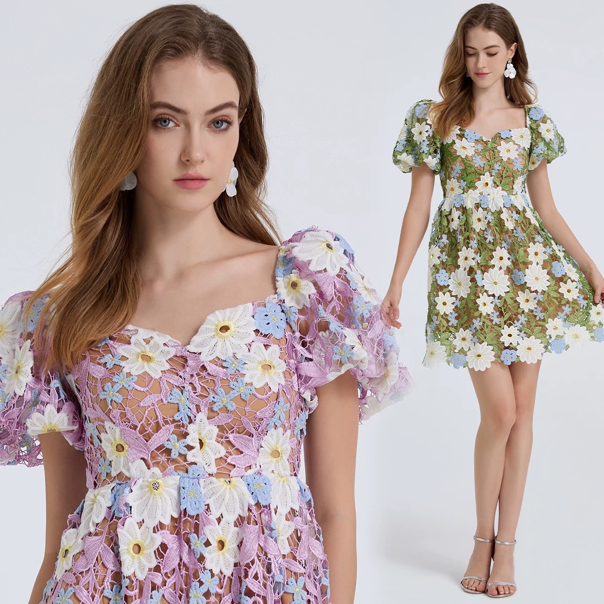 Made my point lace dress CD444 image