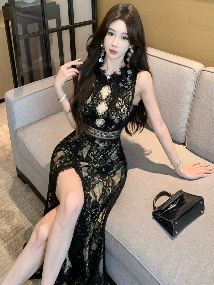 Seductress party lace dress  FD469 image