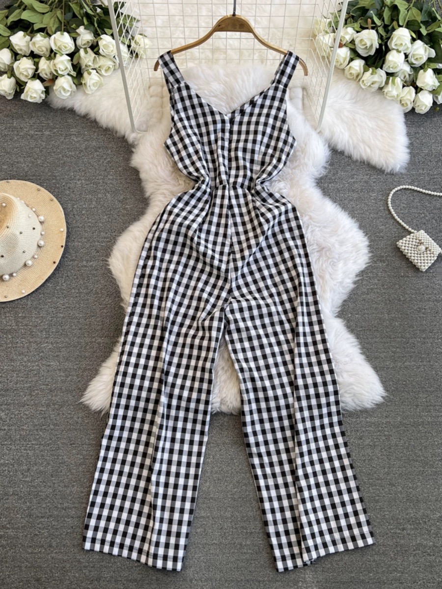 Twice the option plaid jumpsuit CJS133 images