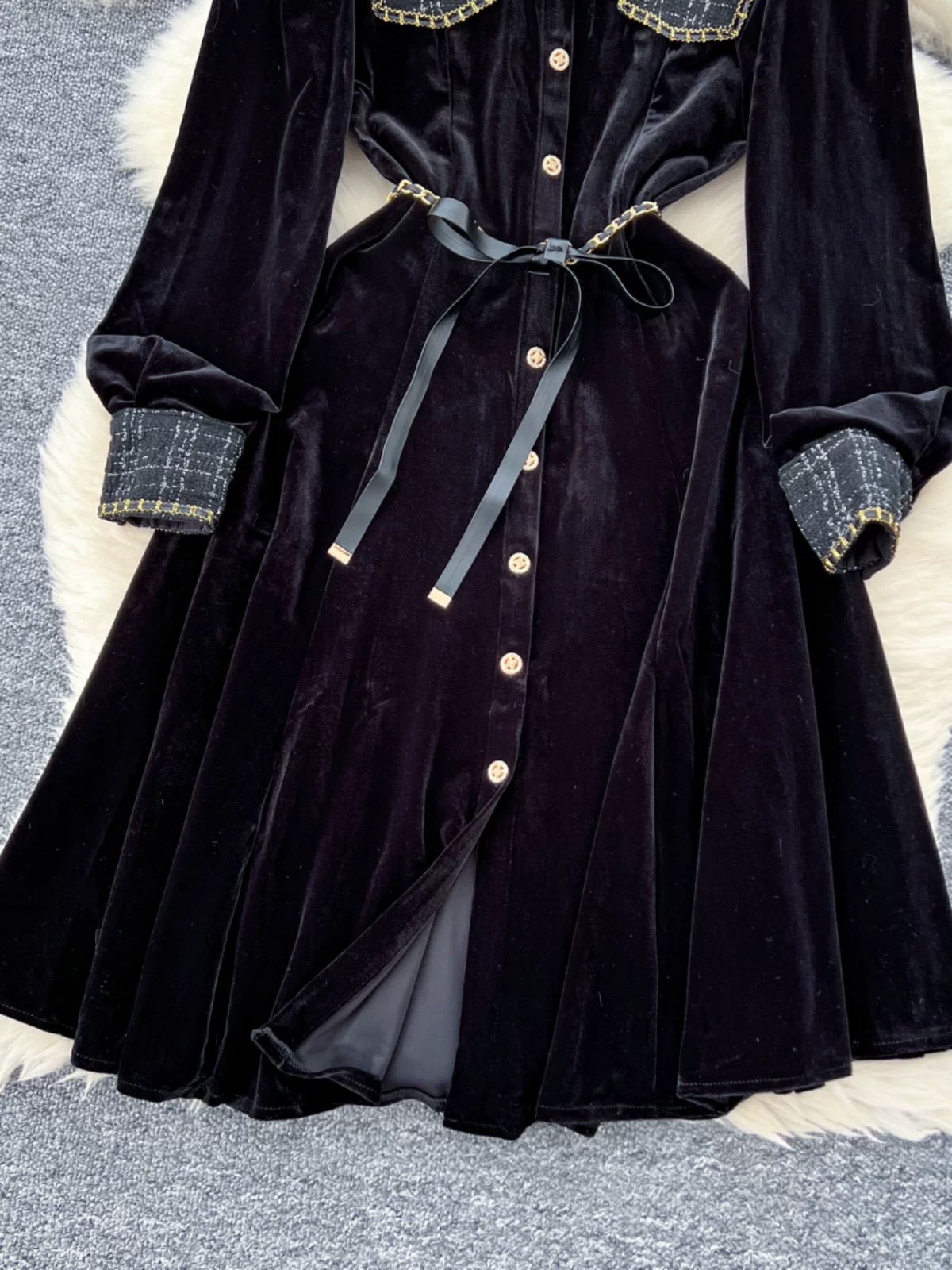 Which way to the wine velvet dress CD1936 image