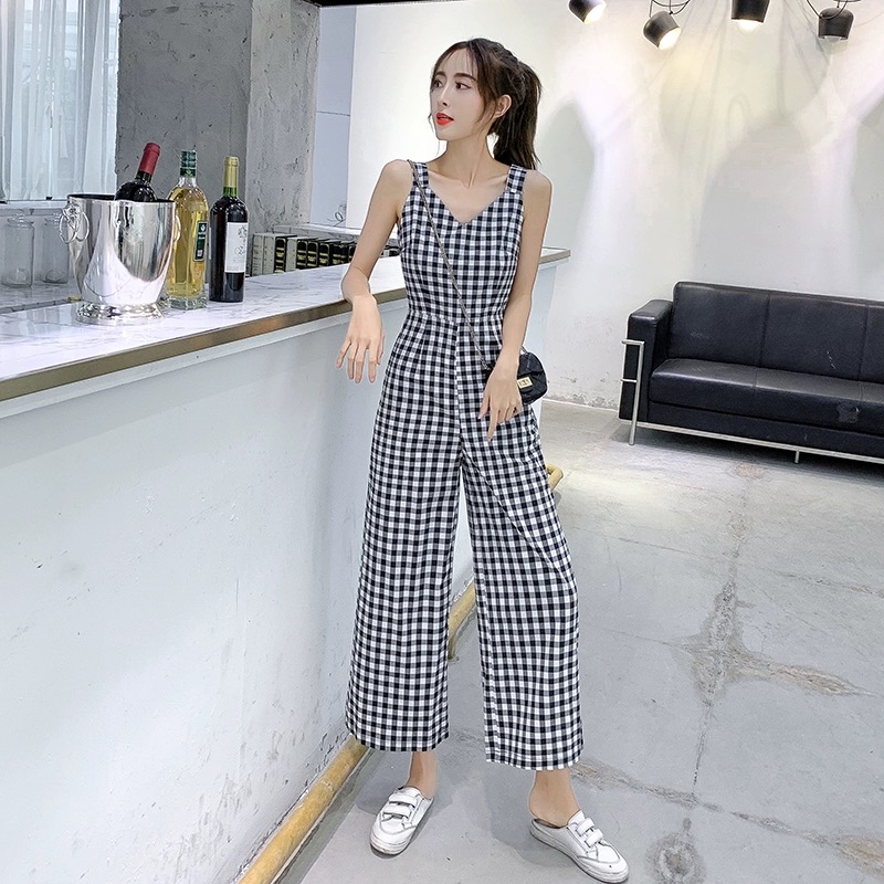 Twice the option plaid jumpsuit CJS133 image