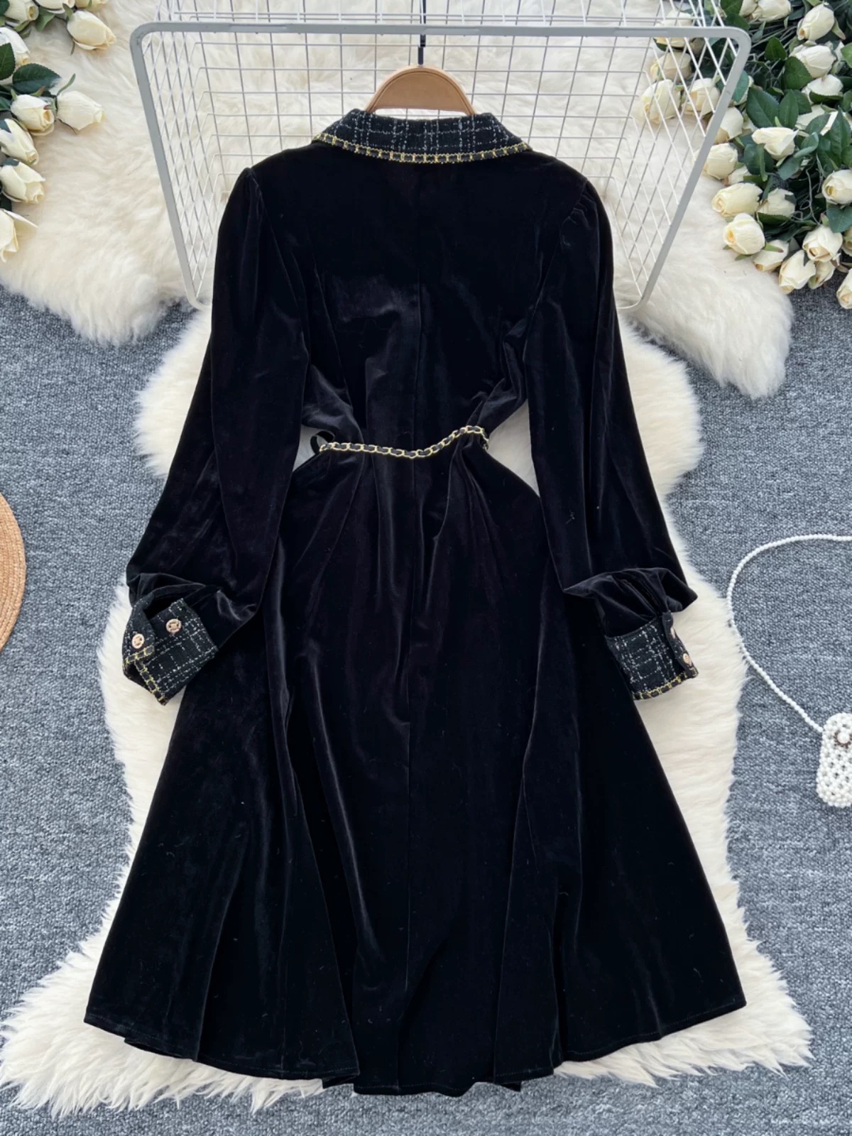 Which way to the wine velvet dress CD1936 image