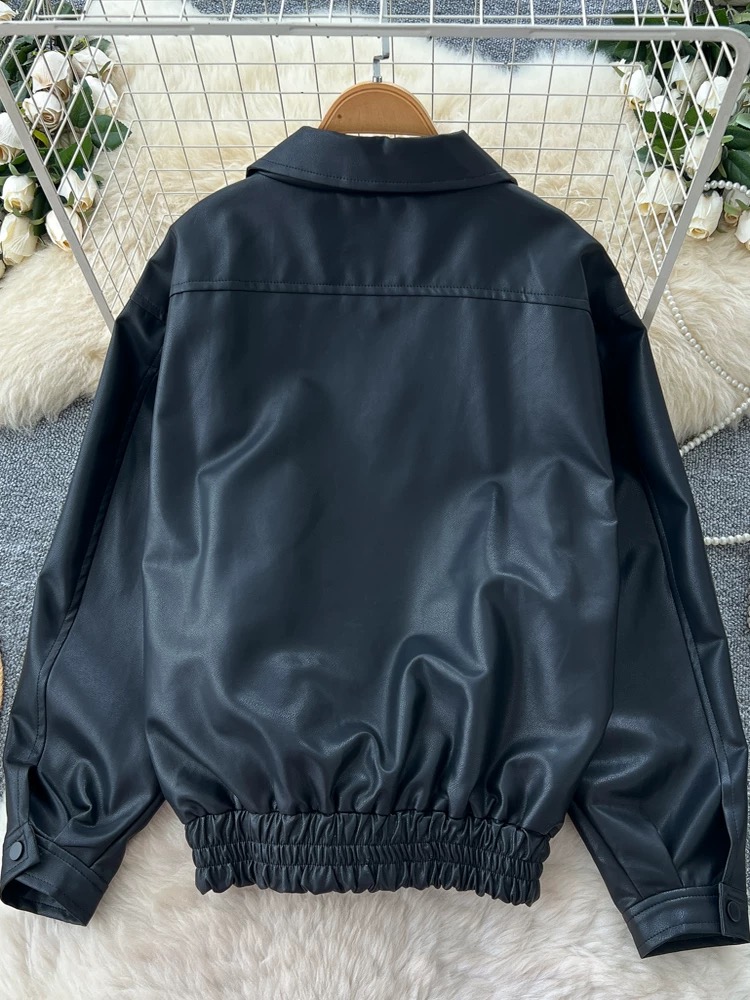 Biker club leather jacket LJ120 image