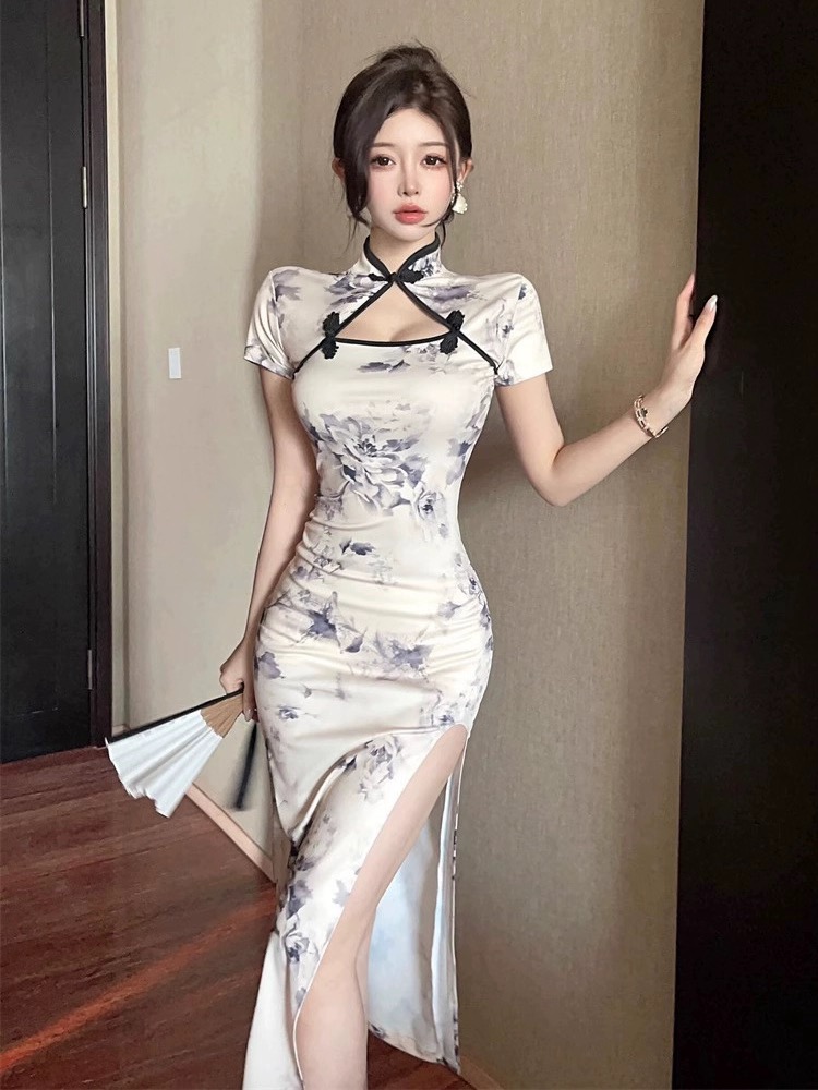 Cannot hide qipao dress Q163