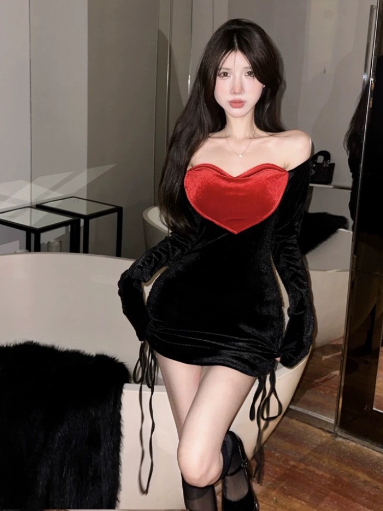 Not so innocent velvet dress CBC709