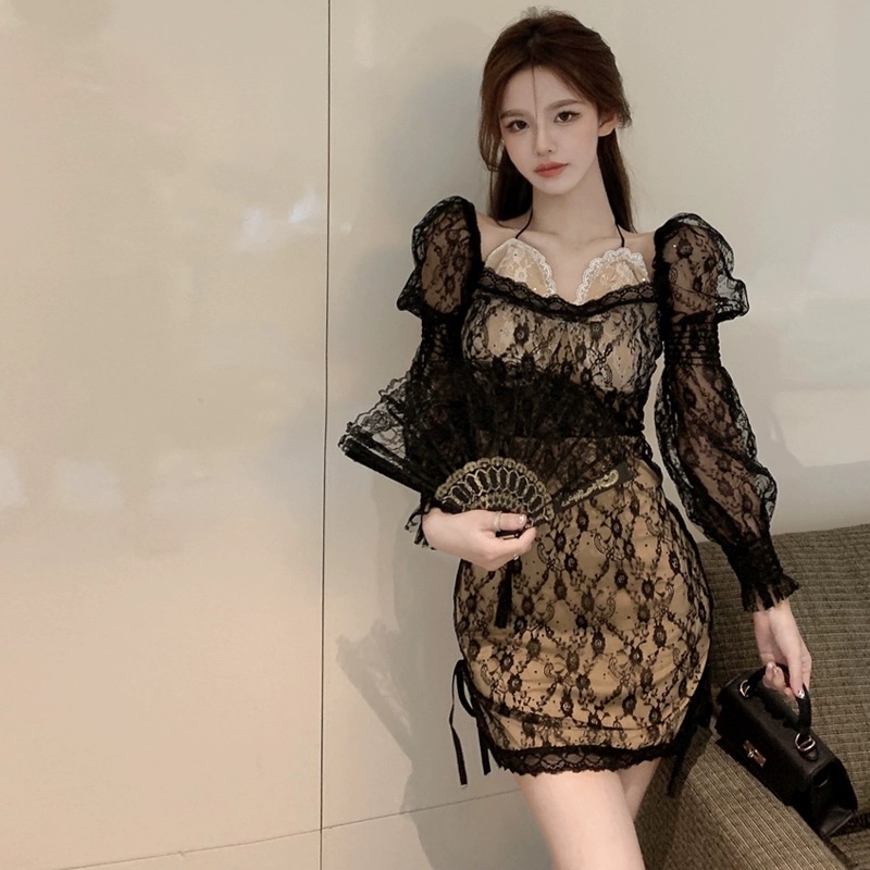 Fits just right lace dress CBC735 image