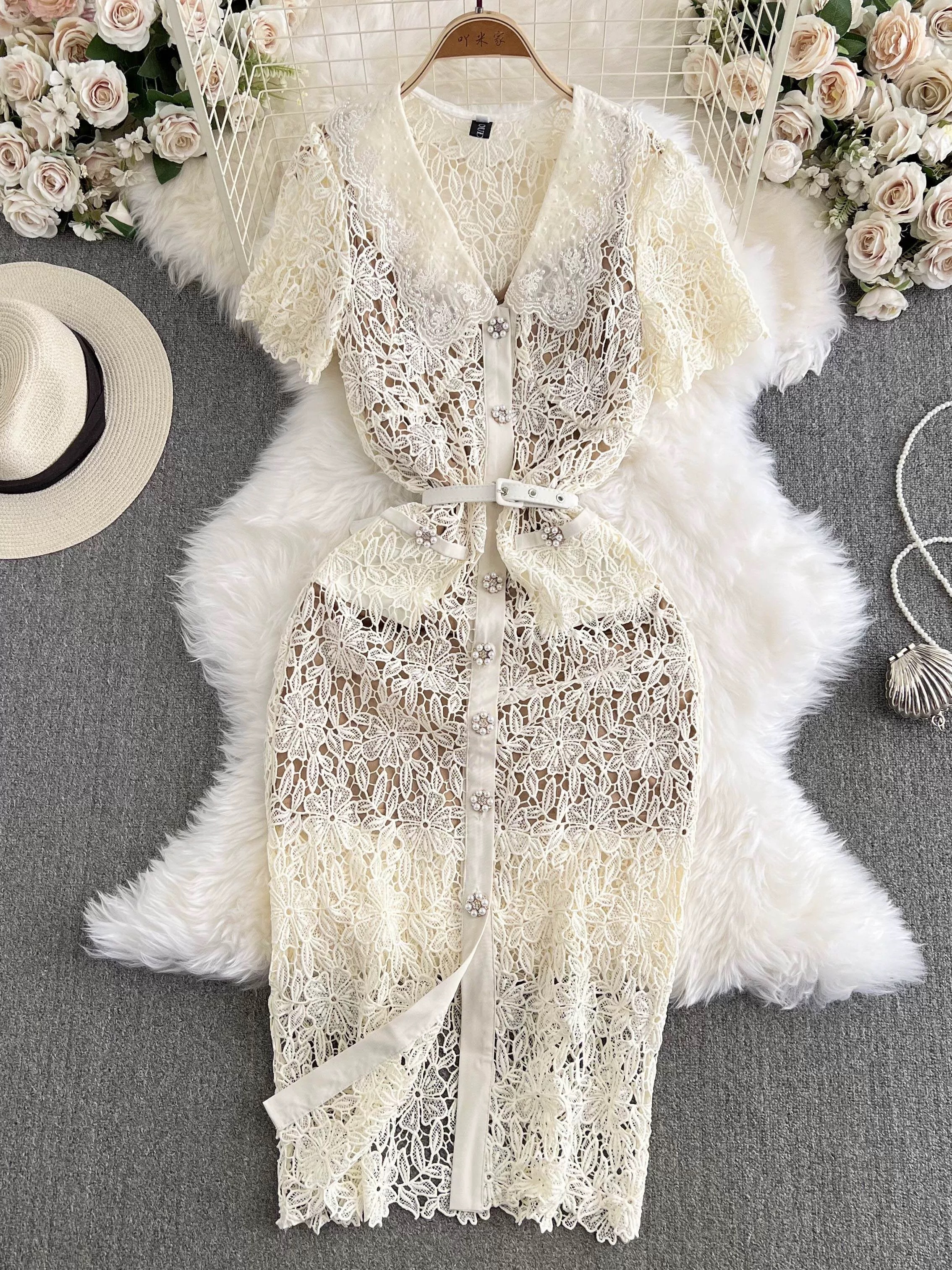 Unforgettable moments lace dress & camisole FD934 image