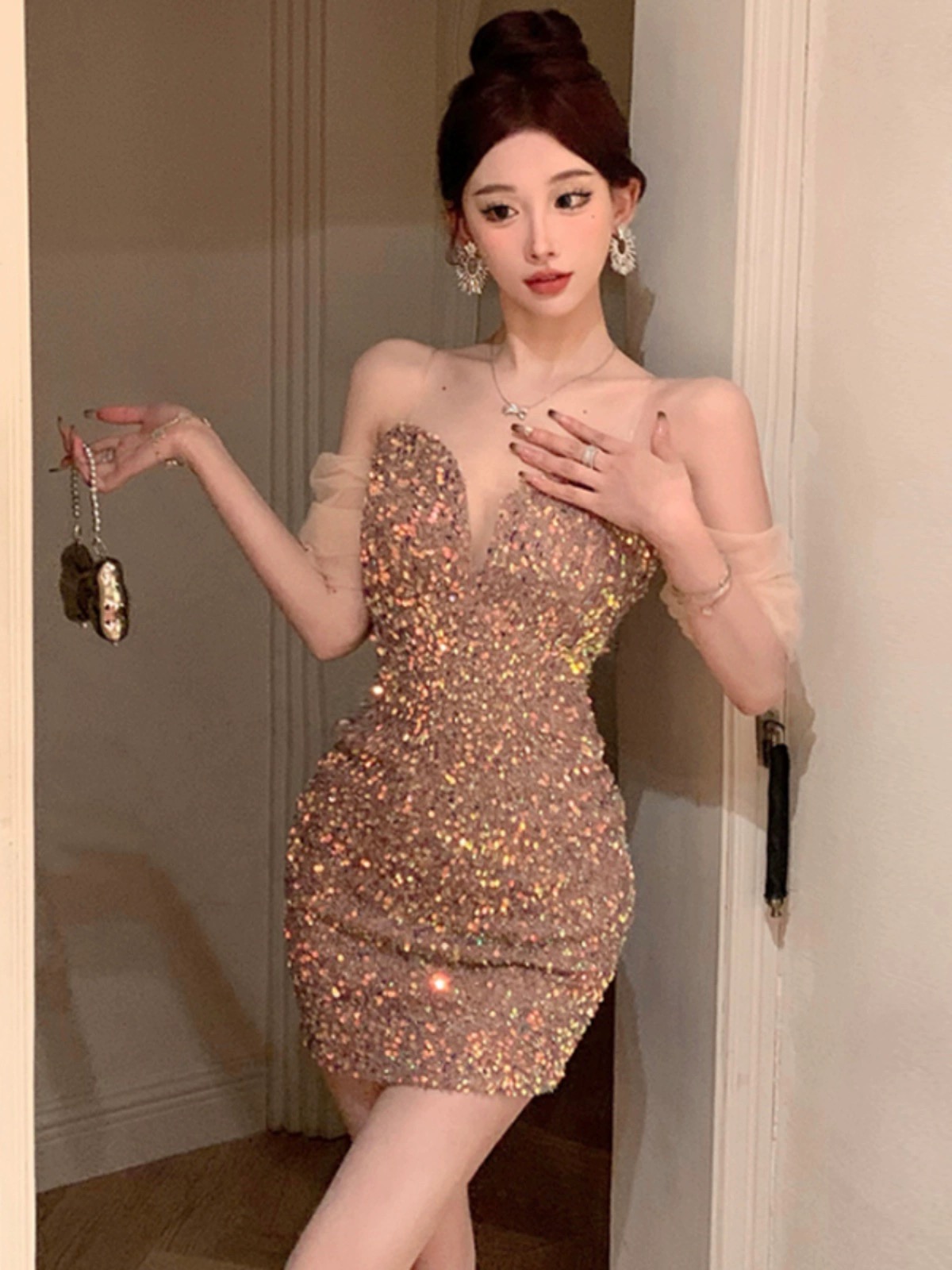 Hotter than fire sequin dress CBC772 image